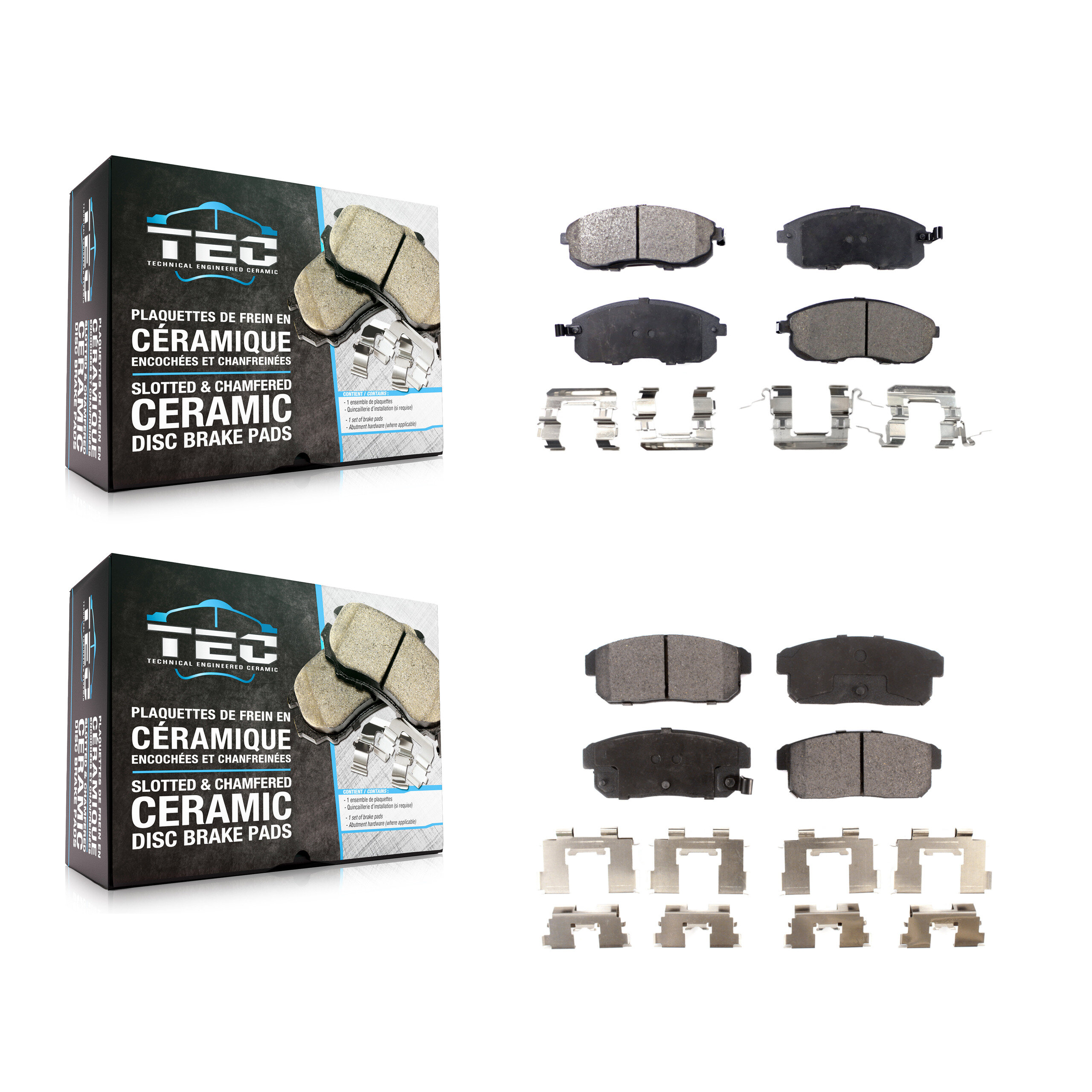 TEC - KTC-100405 - Front and Rear Disc Brake Pad Kits