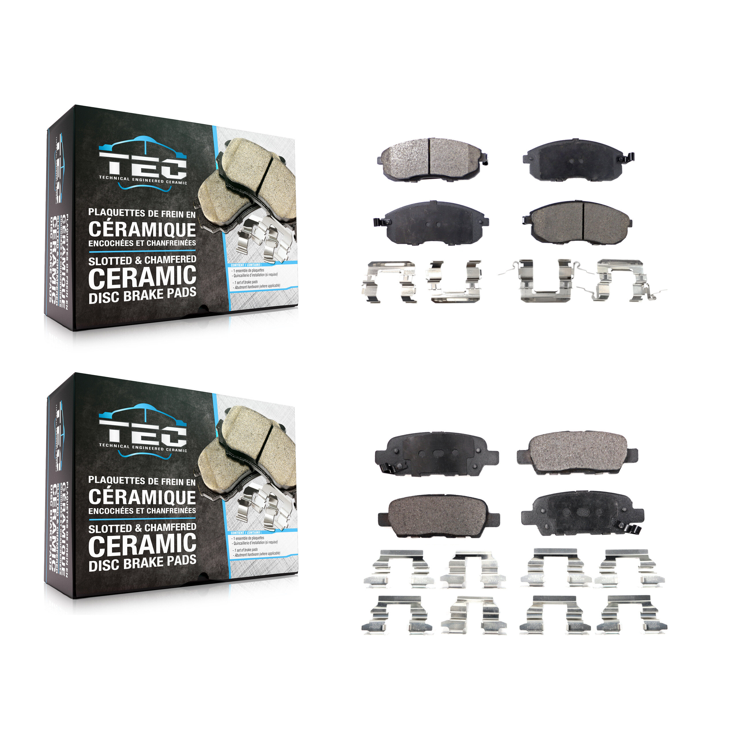 TEC - KTC-100406 - Front and Rear Disc Brake Pad Kits