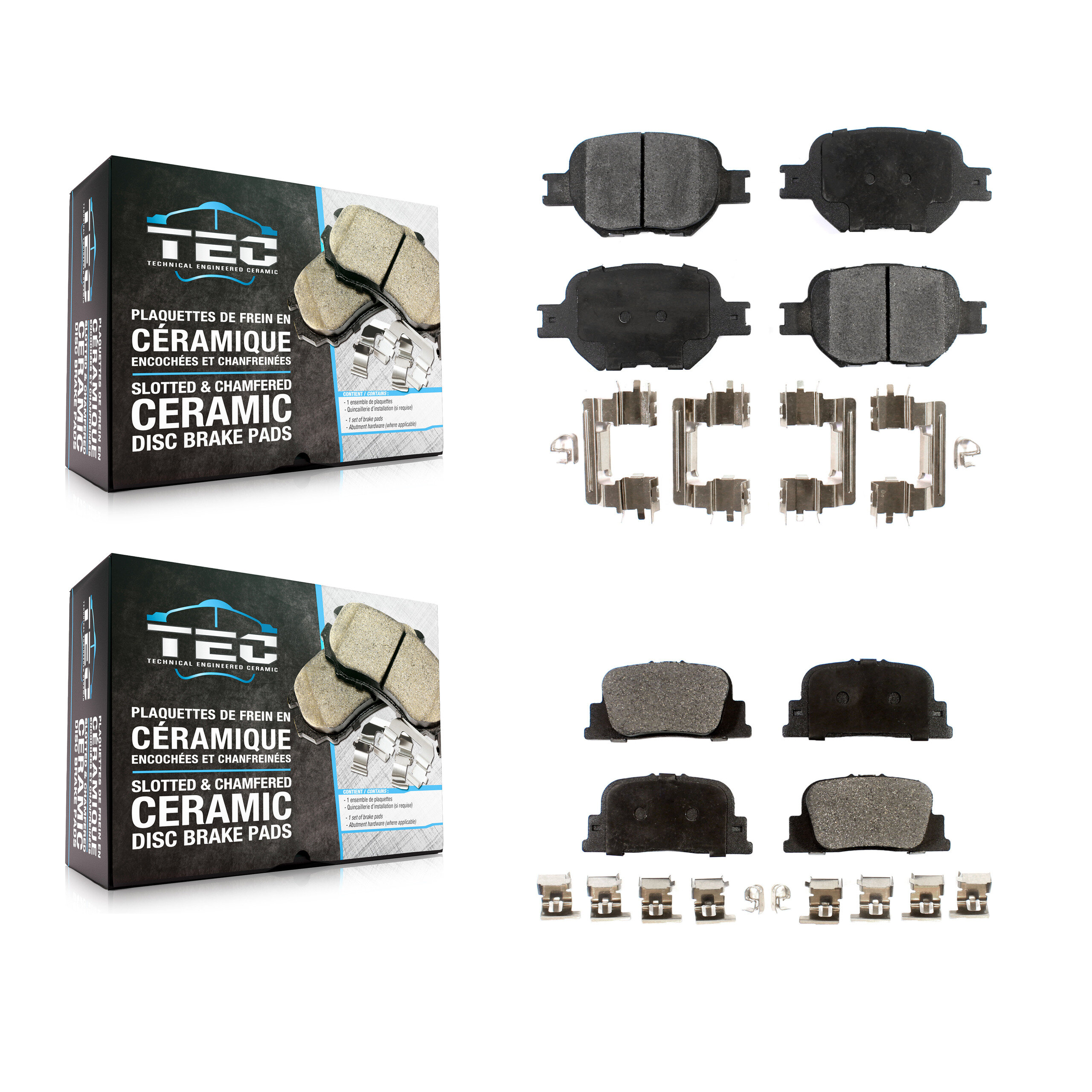 TEC - KTC-100409 - Front and Rear Disc Brake Pad Kits