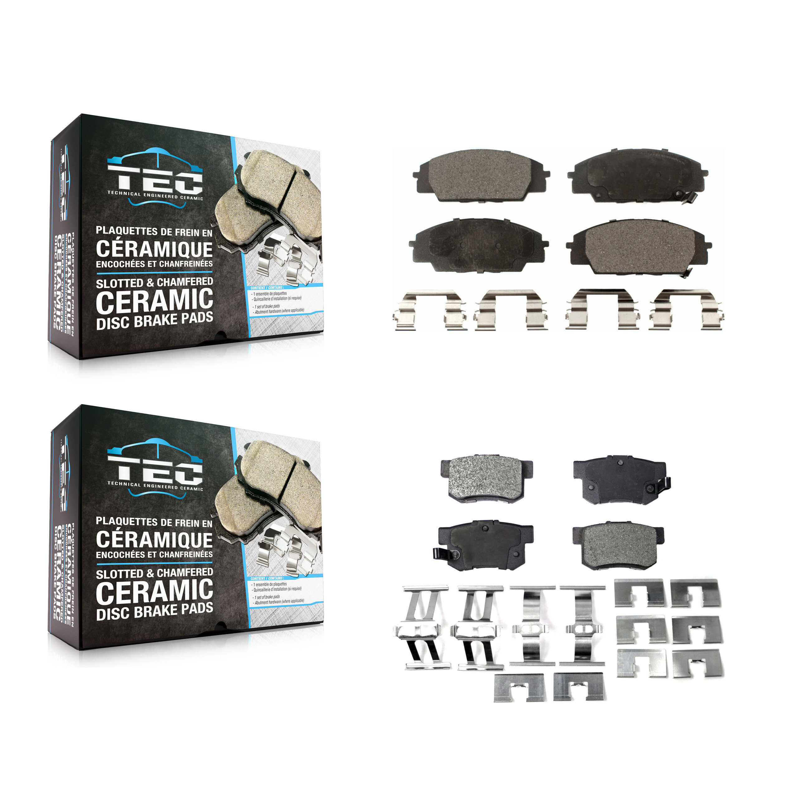 TEC - KTC-100413 - Front and Rear Disc Brake Pad Kits