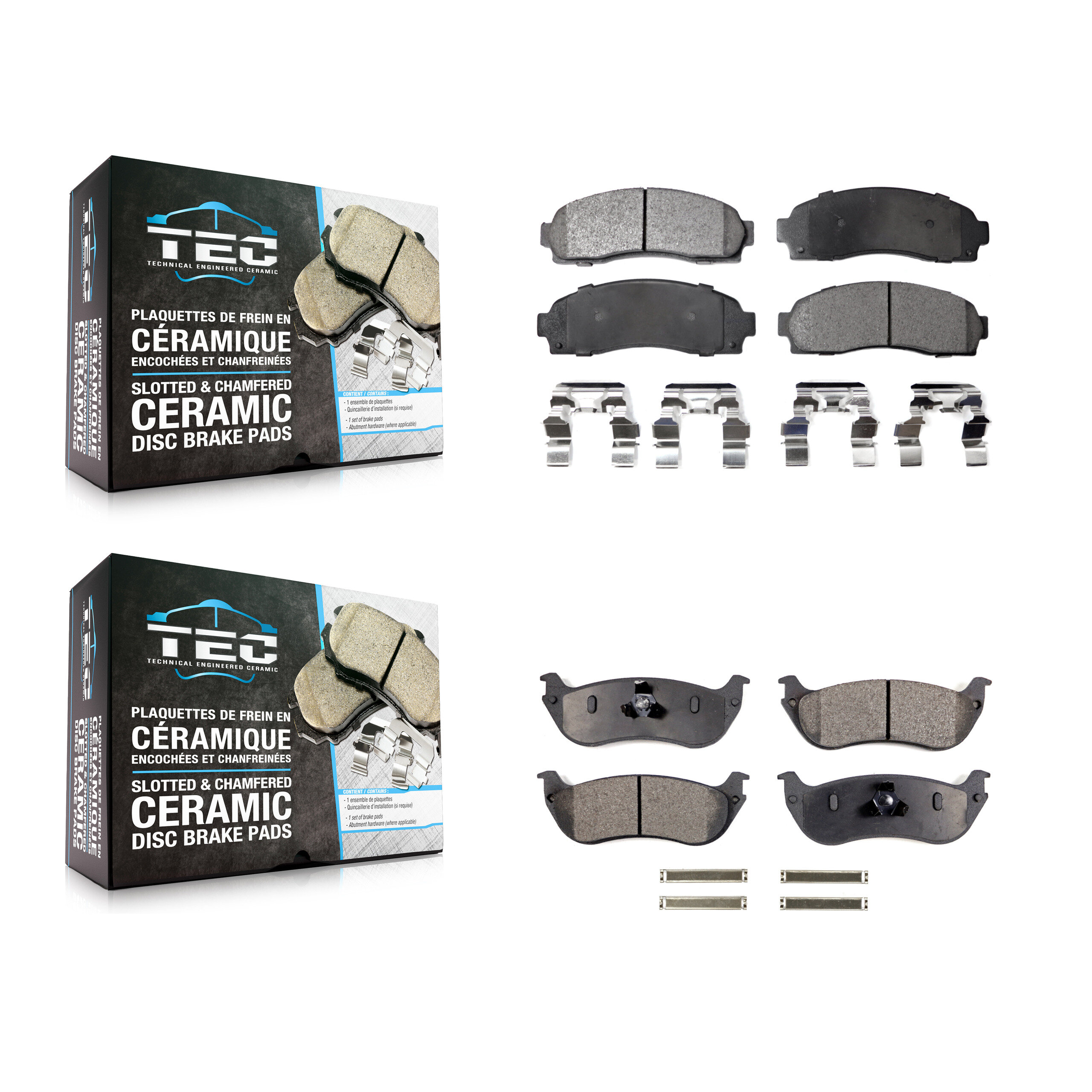 TEC - KTC-100416 - Front and Rear Disc Brake Pad Kits