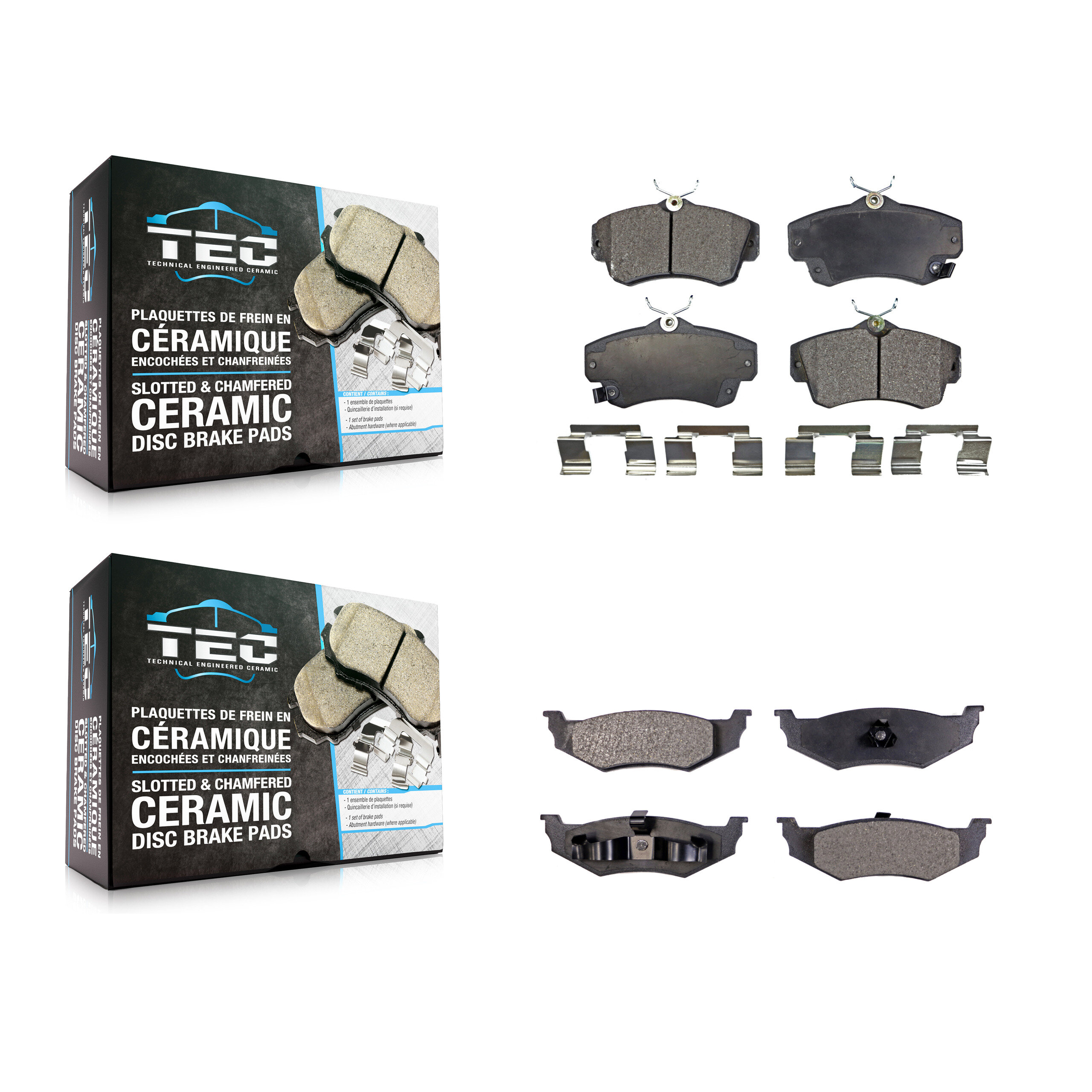 TEC - KTC-100426 - Front and Rear Disc Brake Pad Kits