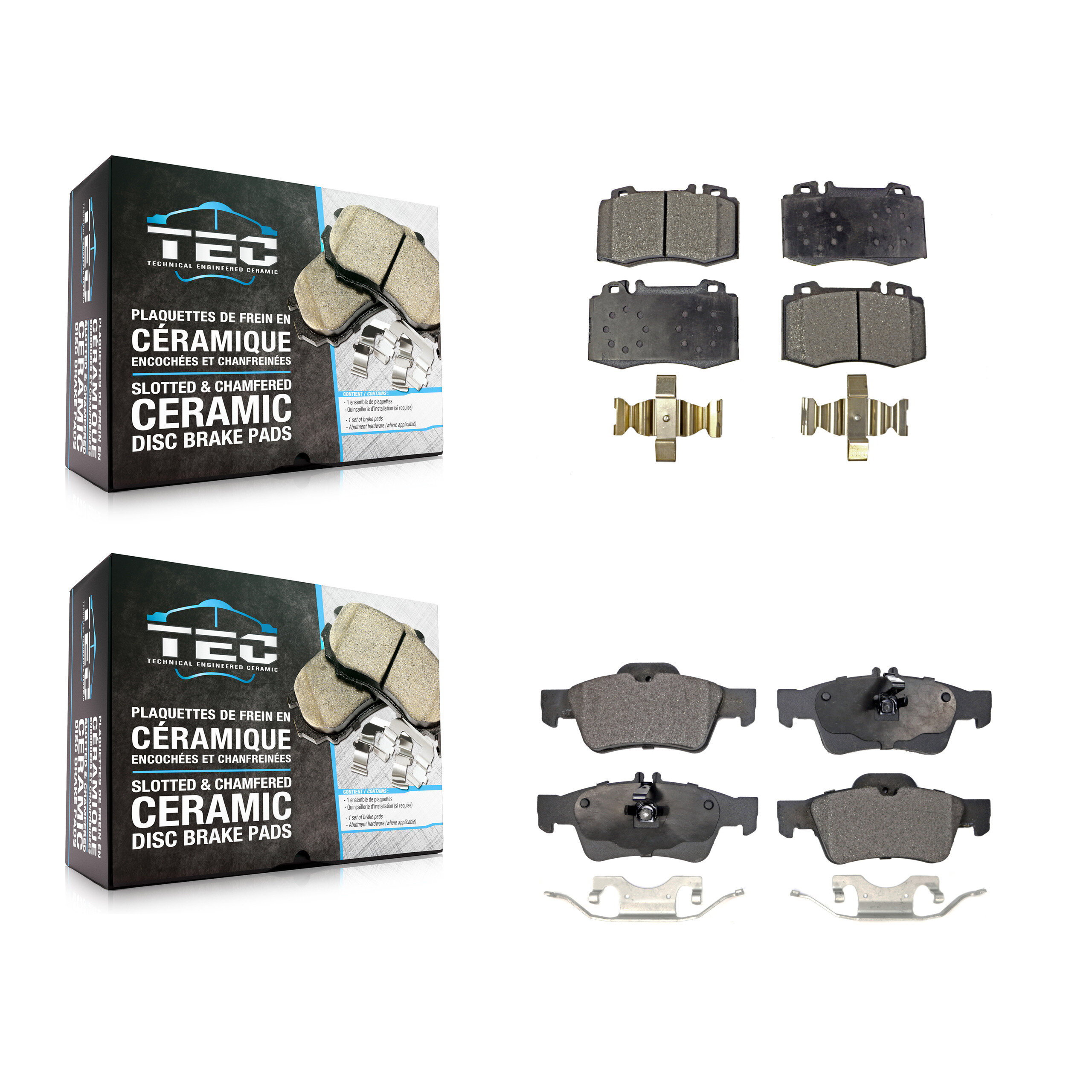 TEC - KTC-100429 - Front and Rear Disc Brake Pad Kits