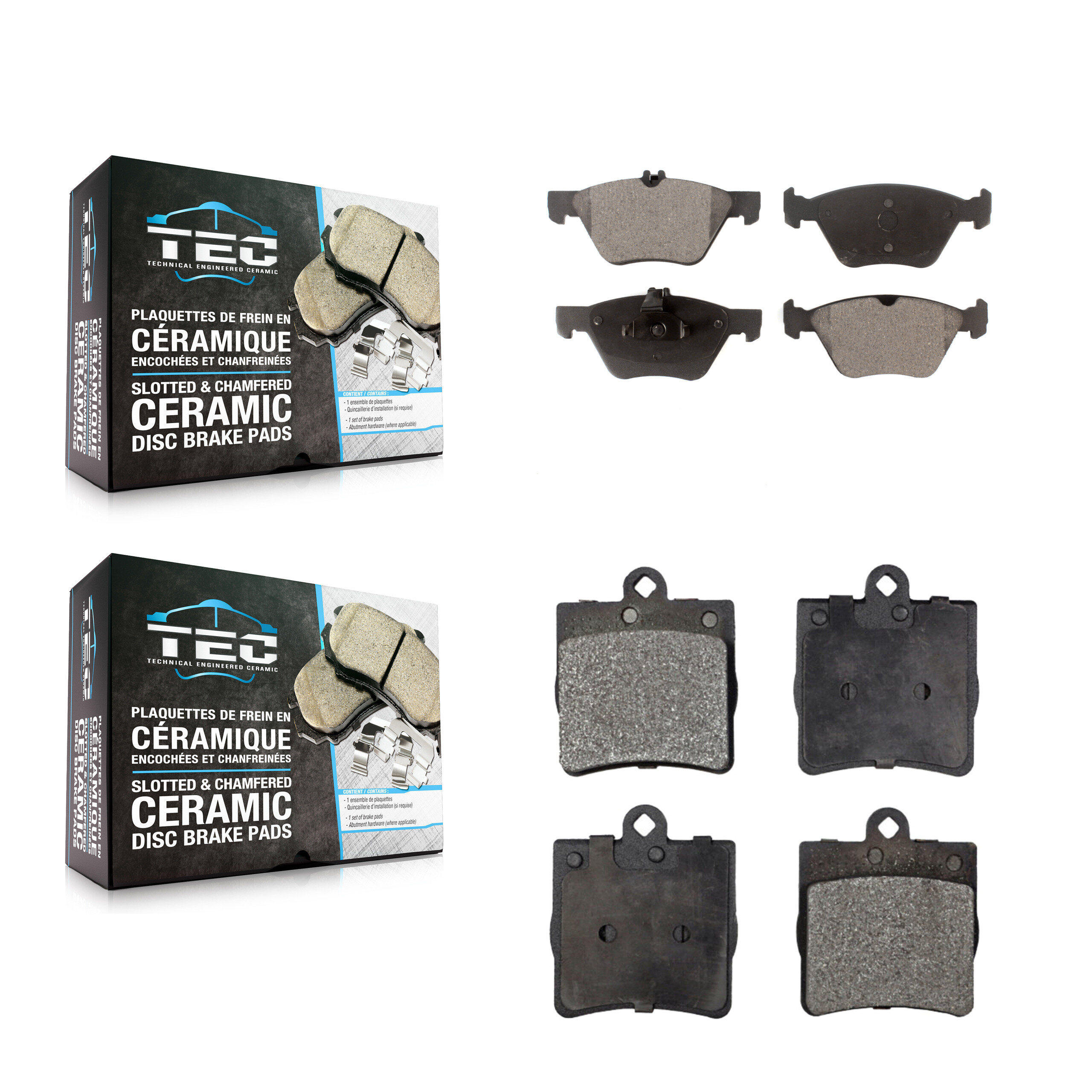 TEC - KTC-100430 - Front and Rear Disc Brake Pad Kits