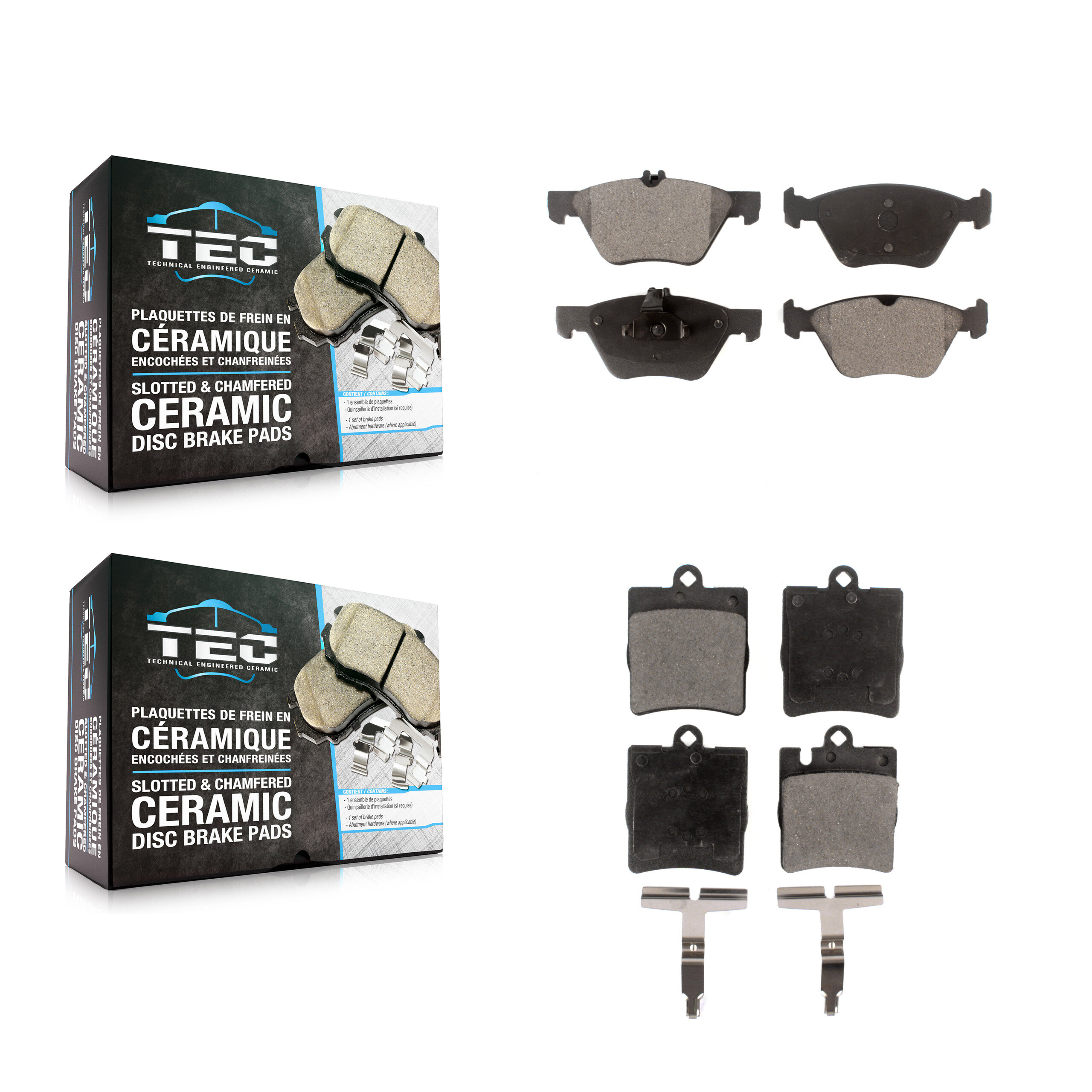 TEC - KTC-100431 - Front and Rear Disc Brake Pad Kits