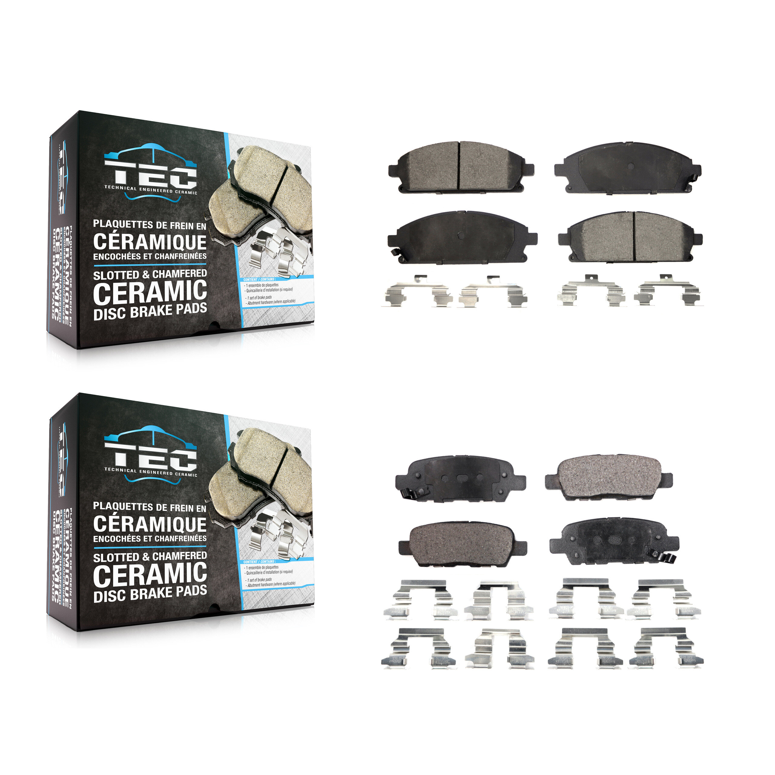 TEC - KTC-100435 - Front and Rear Disc Brake Pad Kits