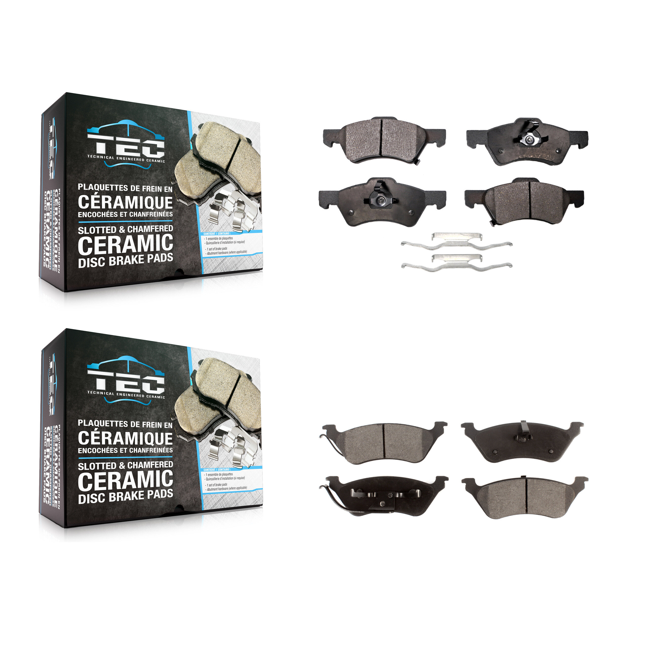 TEC - KTC-100438 - Front and Rear Disc Brake Pad Kits