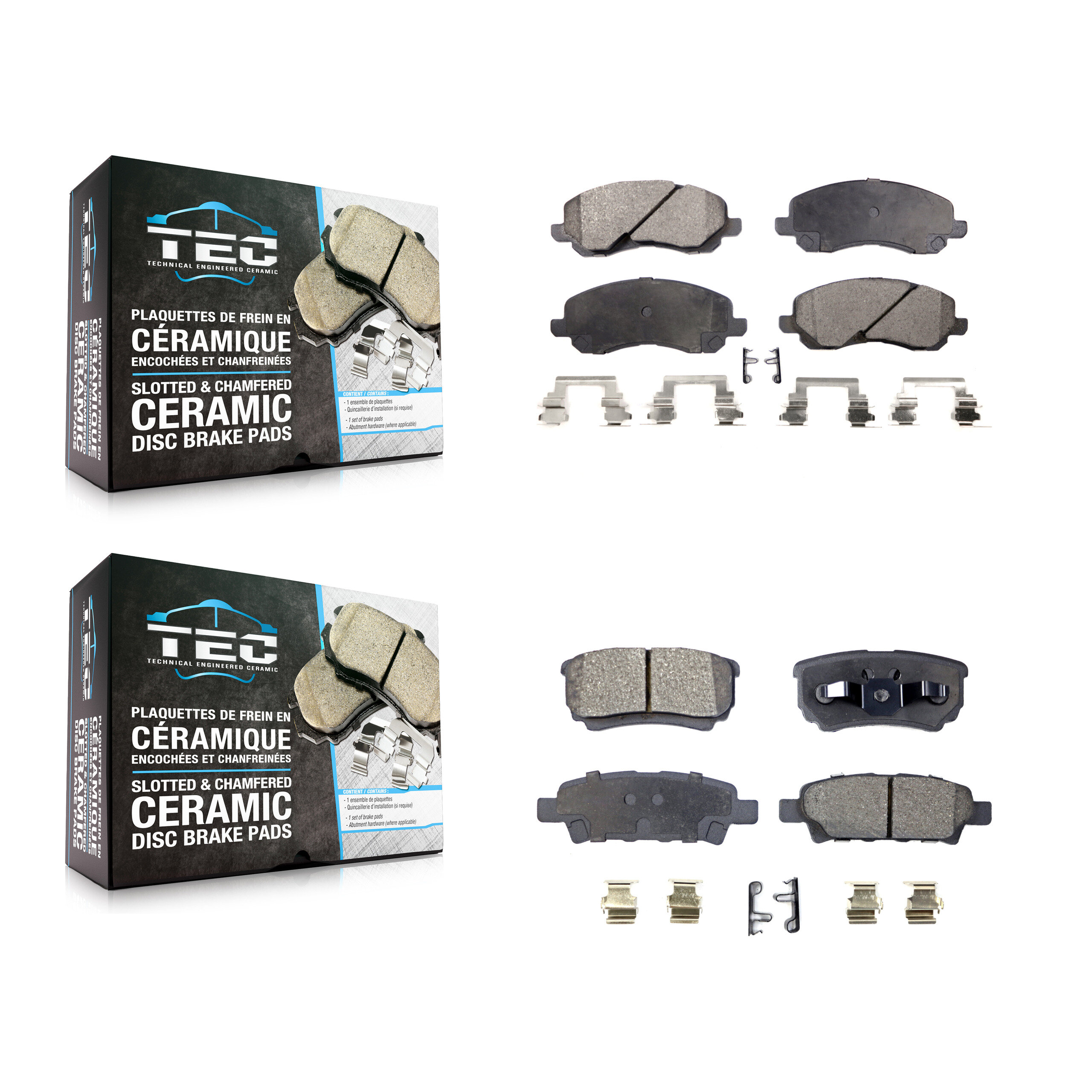 TEC - KTC-100441 - Front and Rear Disc Brake Pad Kits