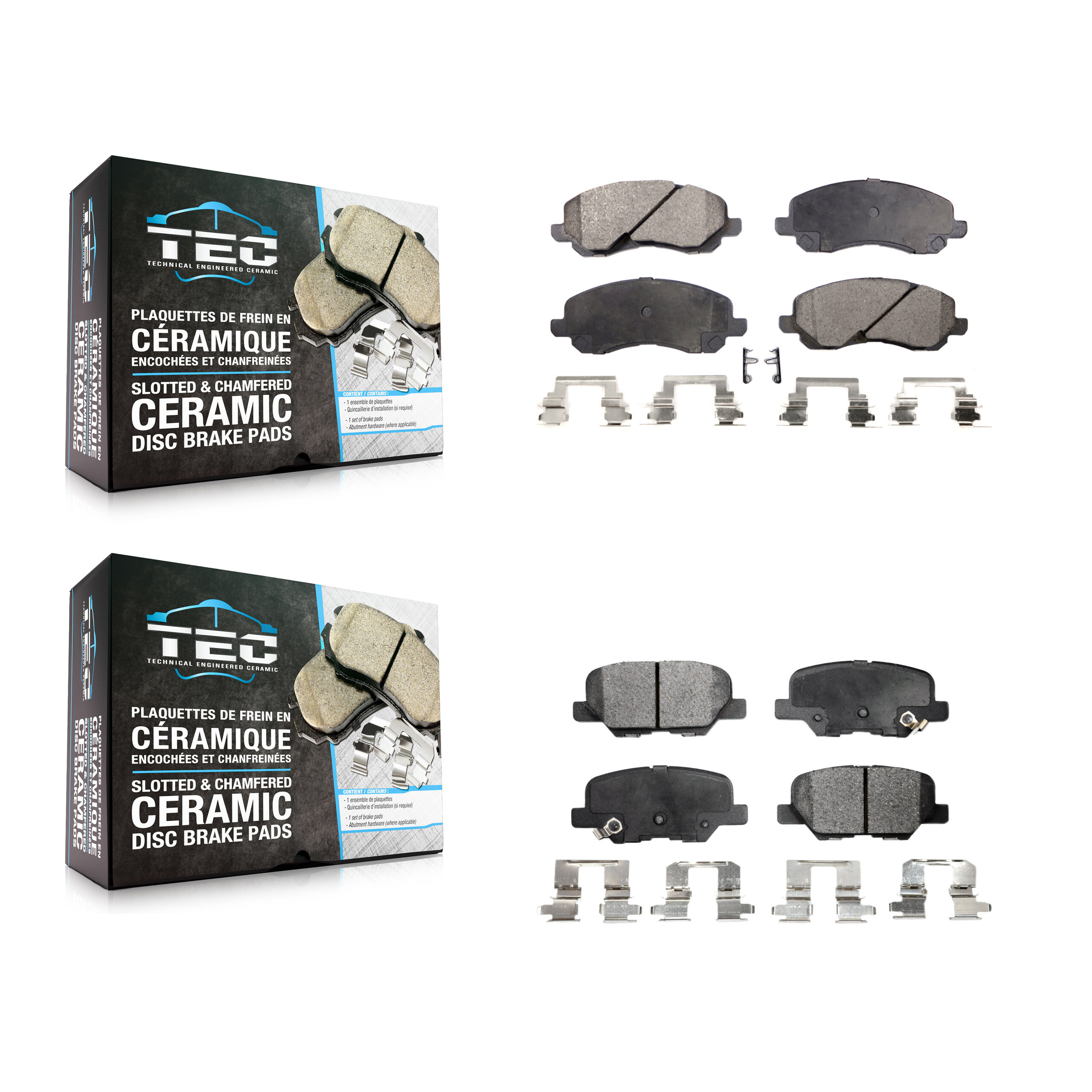 TEC - KTC-100442 - Front and Rear Disc Brake Pad Kits
