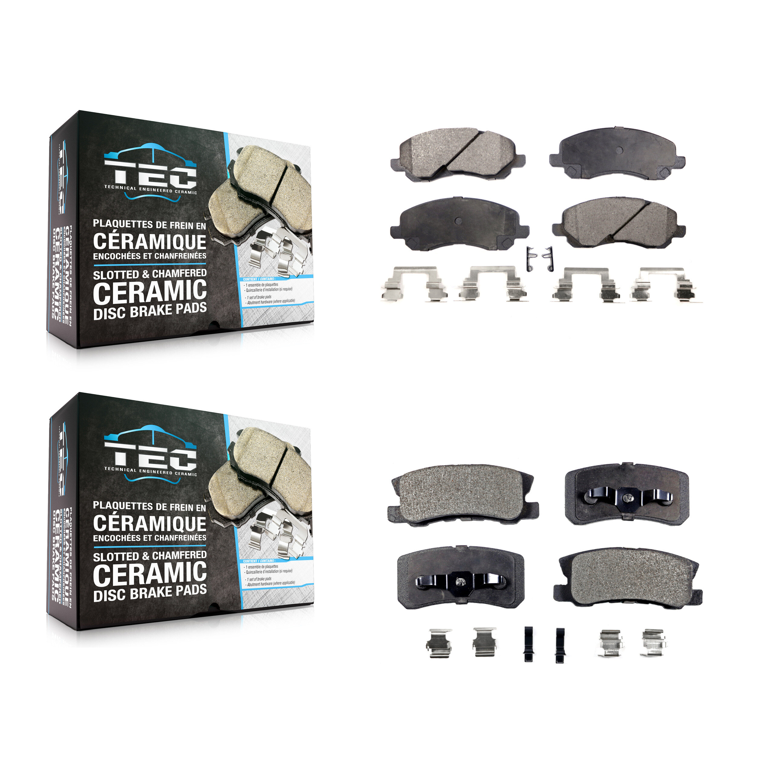 TEC - KTC-100444 - Front and Rear Disc Brake Pad Kits