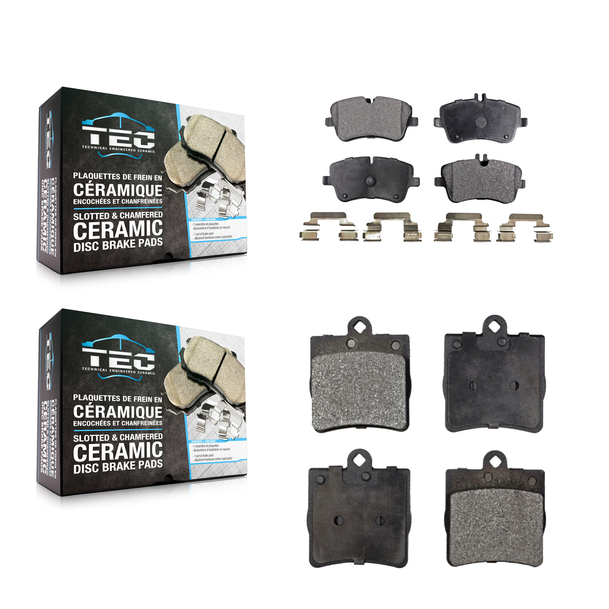 TEC - KTC-100447 - Front and Rear Disc Brake Pad Kits