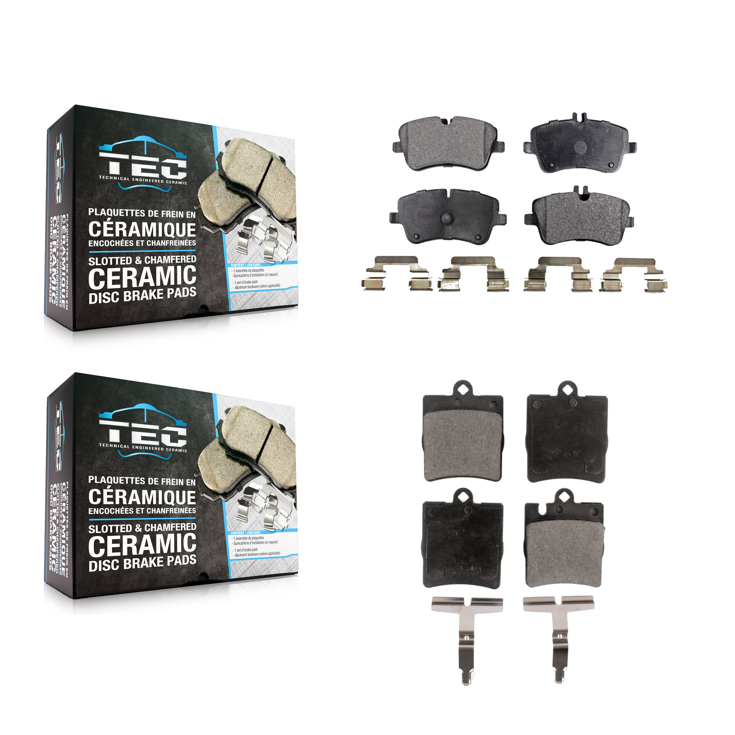TEC - KTC-100448 - Front and Rear Disc Brake Pad Kits