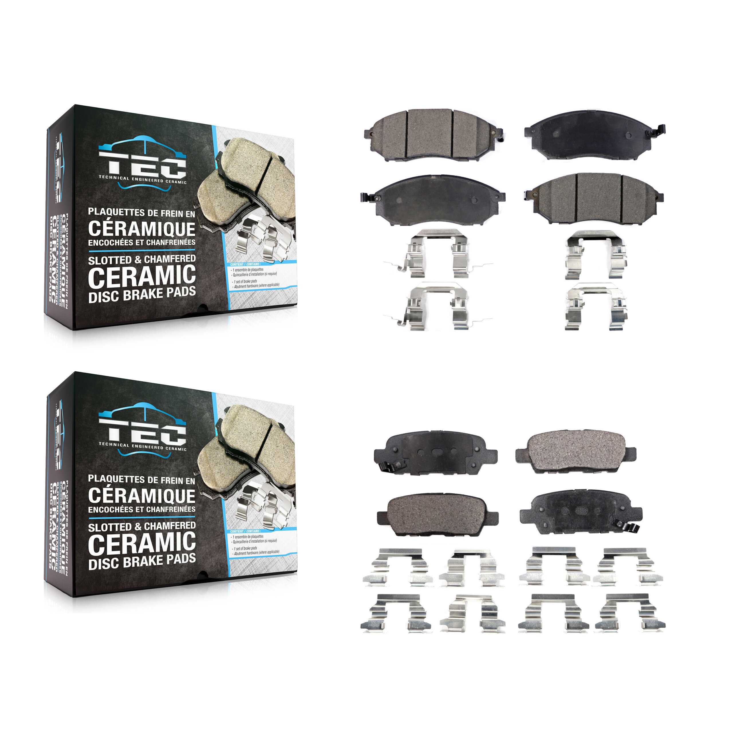 TEC - KTC-100454 - Front and Rear Disc Brake Pad Kits