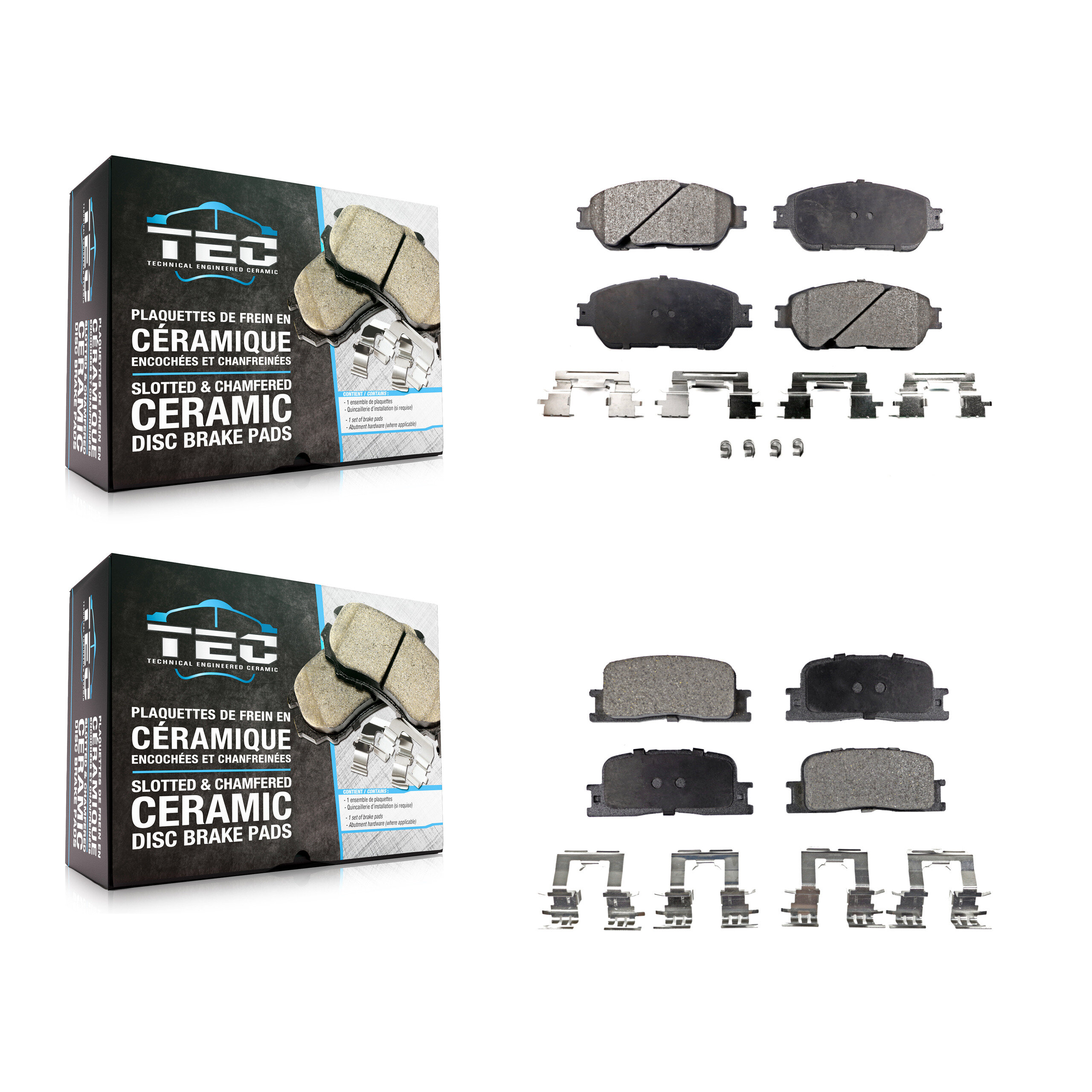 TEC - KTC-100458 - Front and Rear Disc Brake Pad Kits