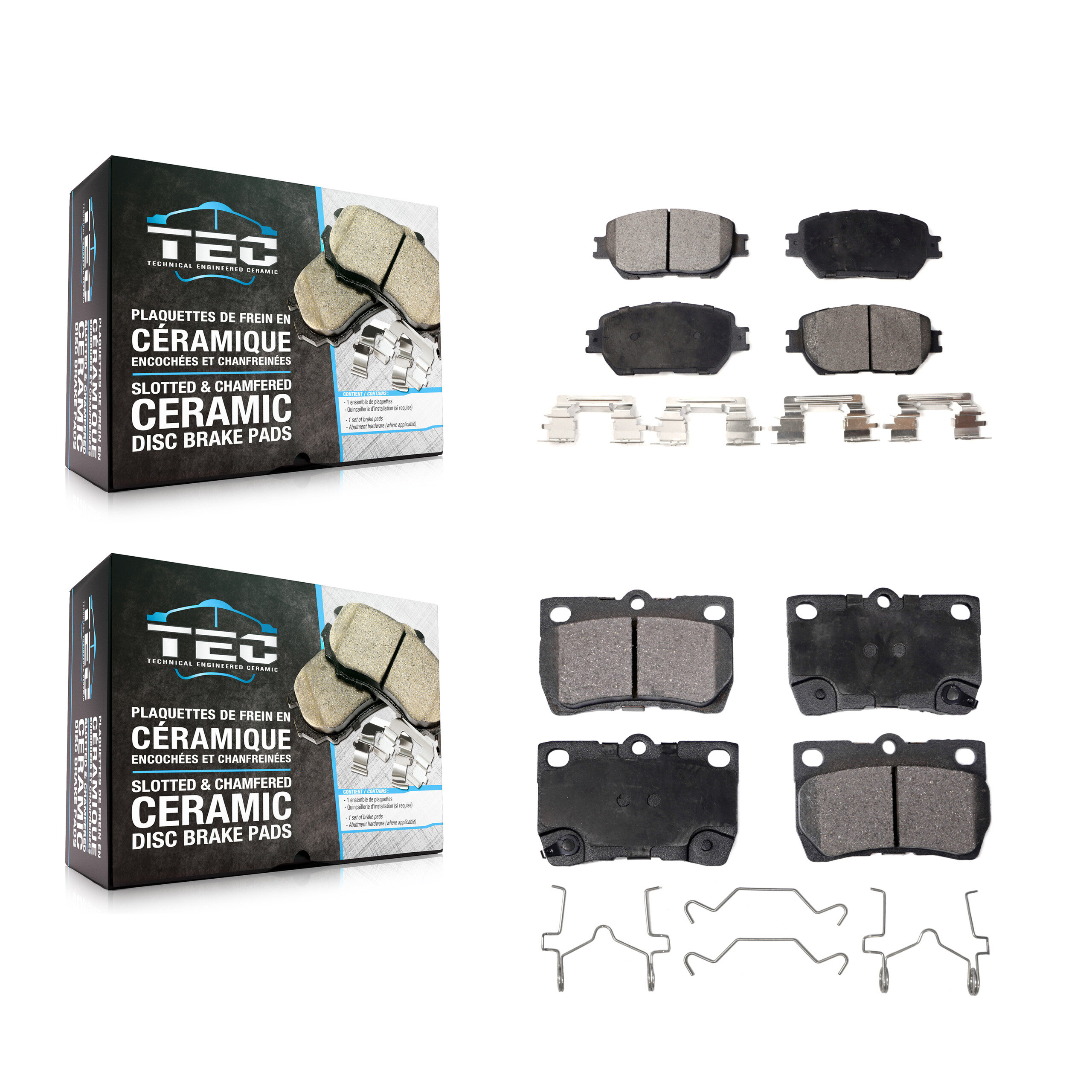 TEC - KTC-100460 - Front and Rear Disc Brake Pad Kits