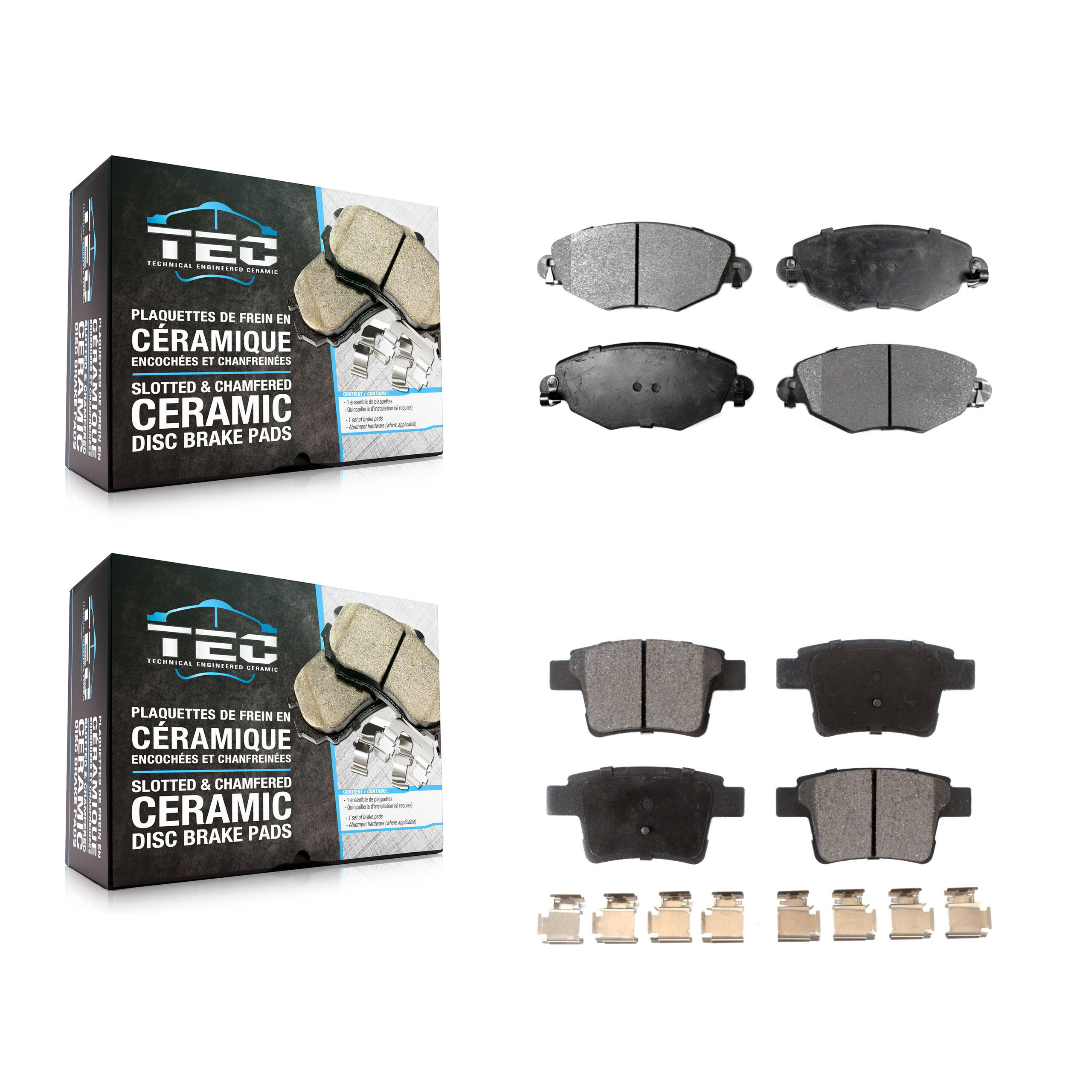 TEC - KTC-100464 - Front and Rear Disc Brake Pad Kits