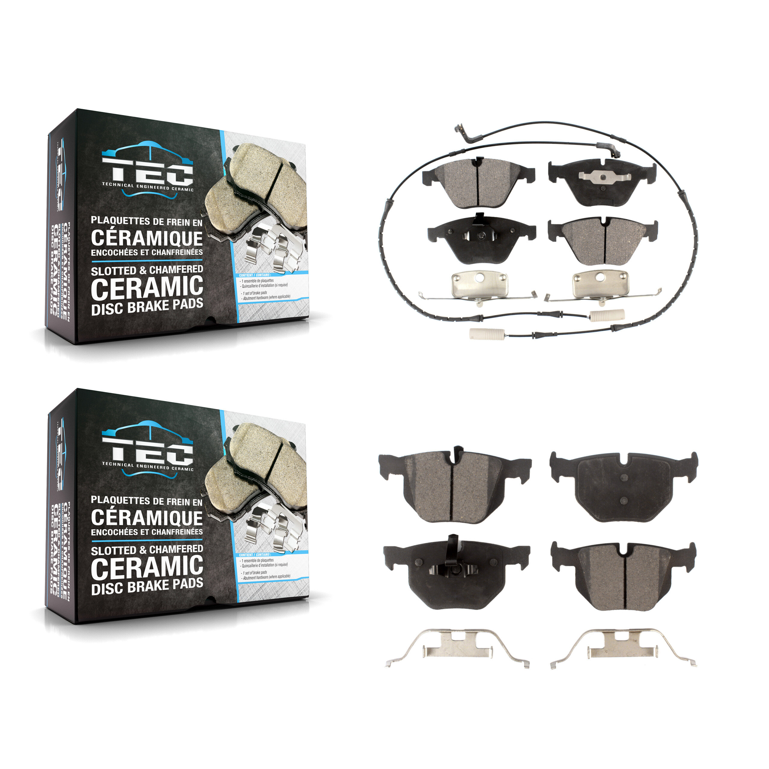 TEC - KTC-100475 - Front and Rear Disc Brake Pad Kits