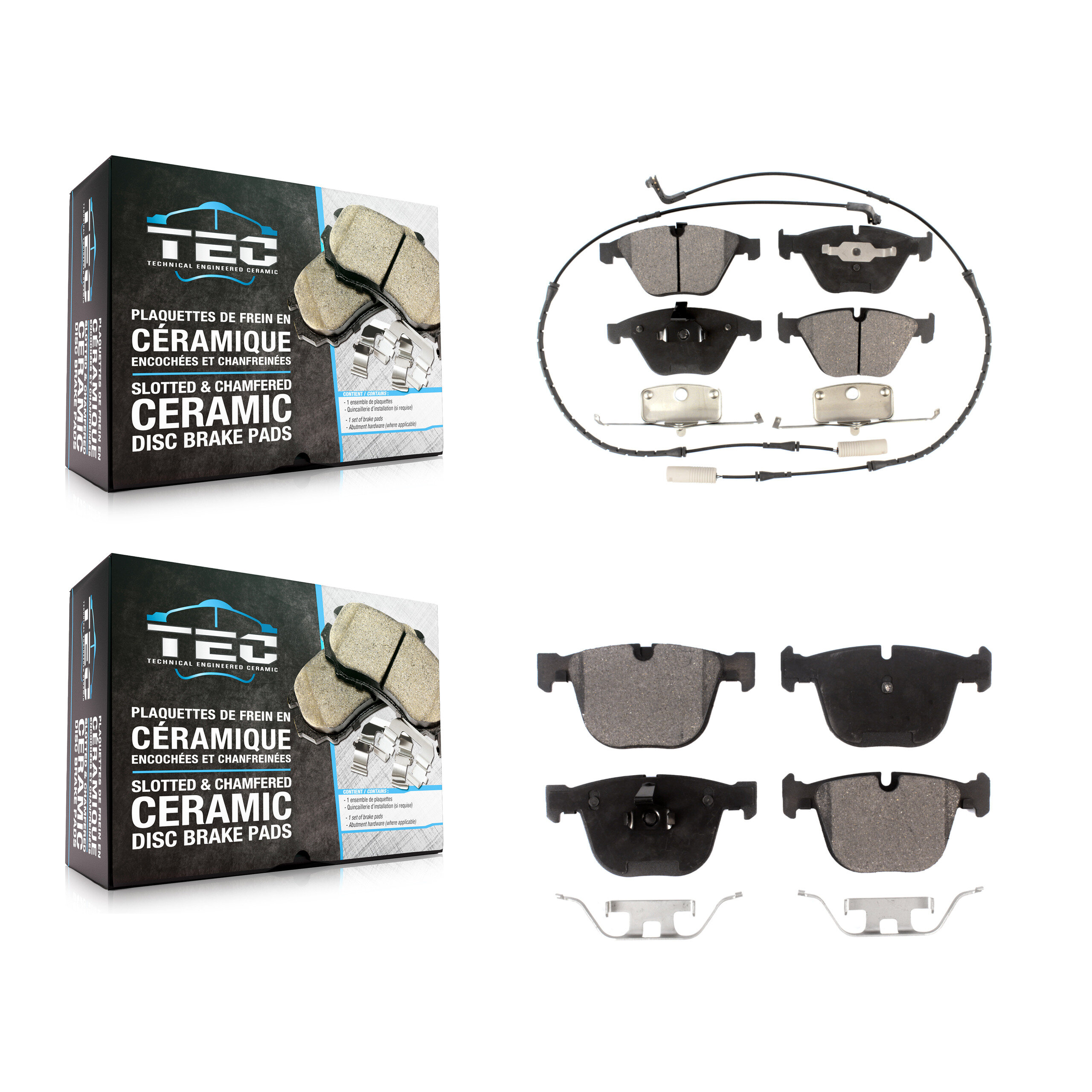 TEC - KTC-100478 - Front and Rear Disc Brake Pad Kits