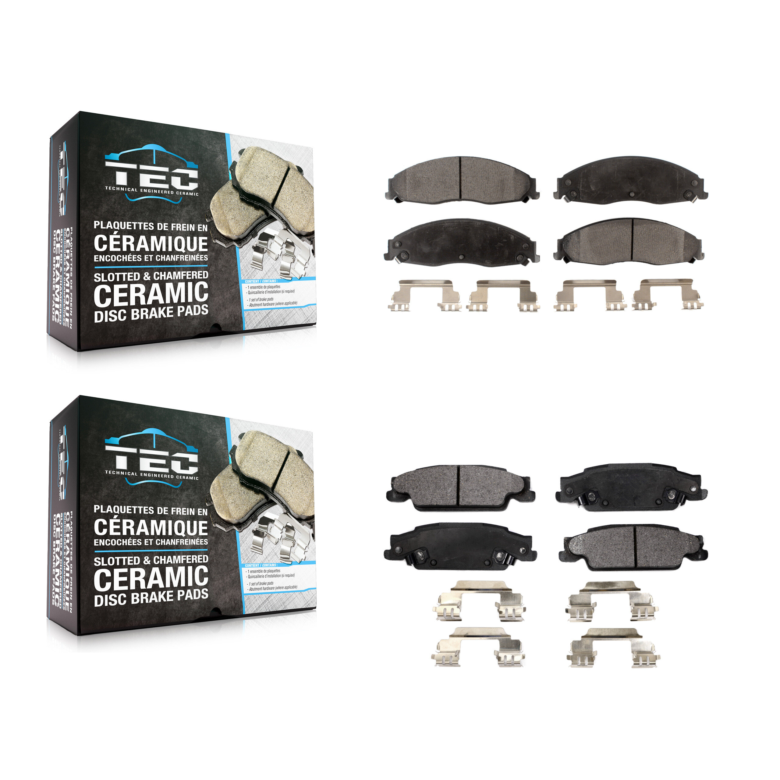 TEC - KTC-100480 - Front and Rear Disc Brake Pad Kits