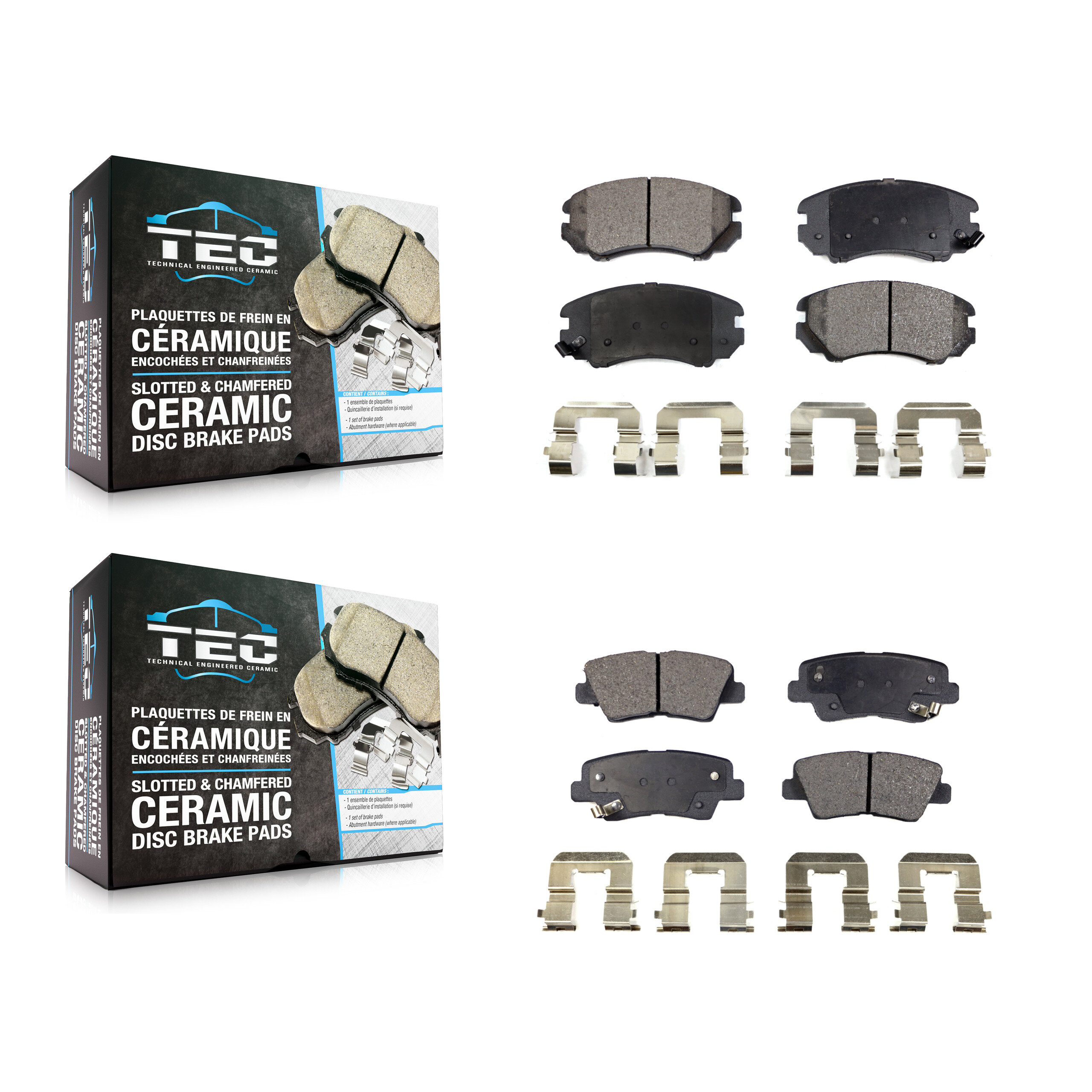 TEC - KTC-100482 - Front and Rear Disc Brake Pad Kits