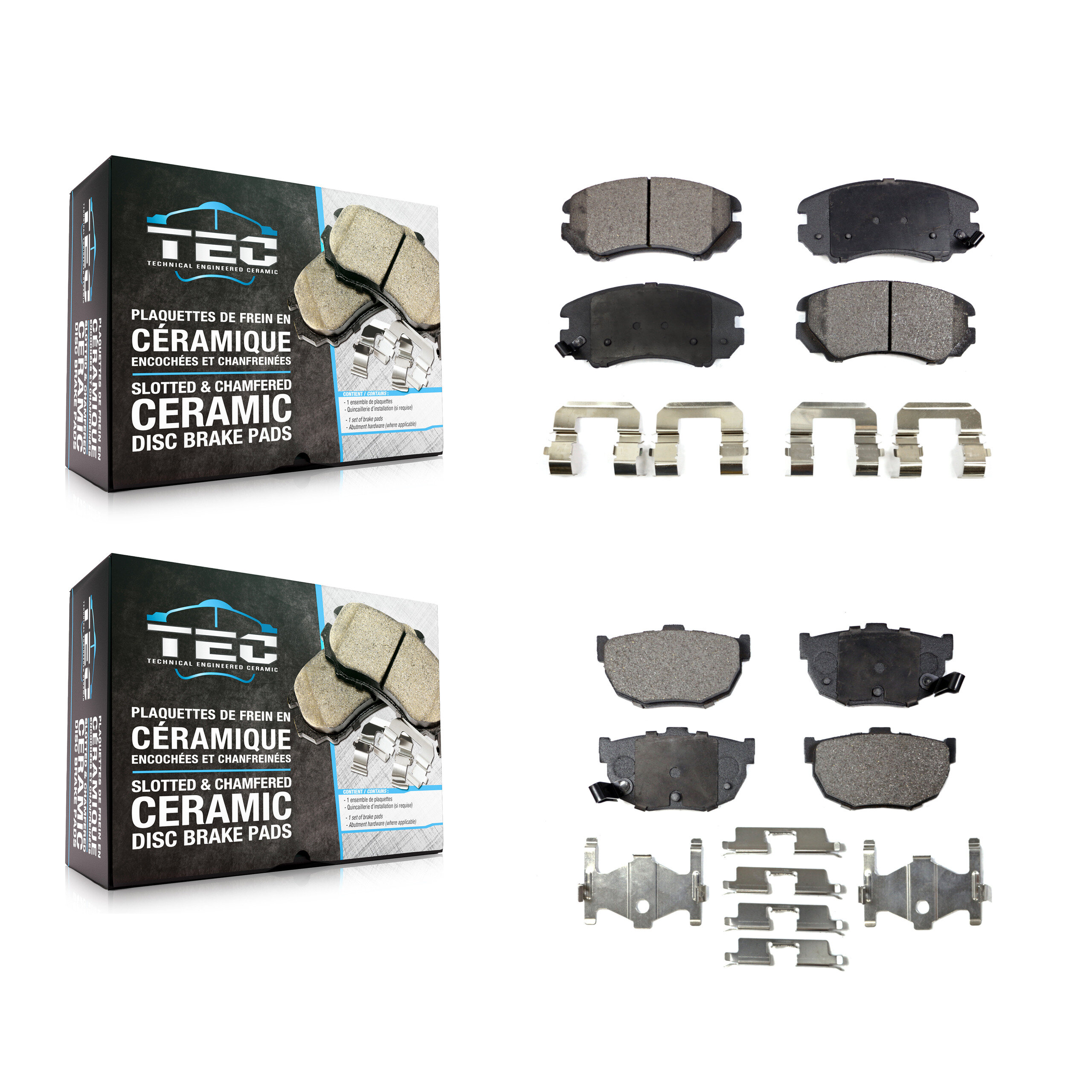 TEC - KTC-100483 - Front and Rear Disc Brake Pad Kits