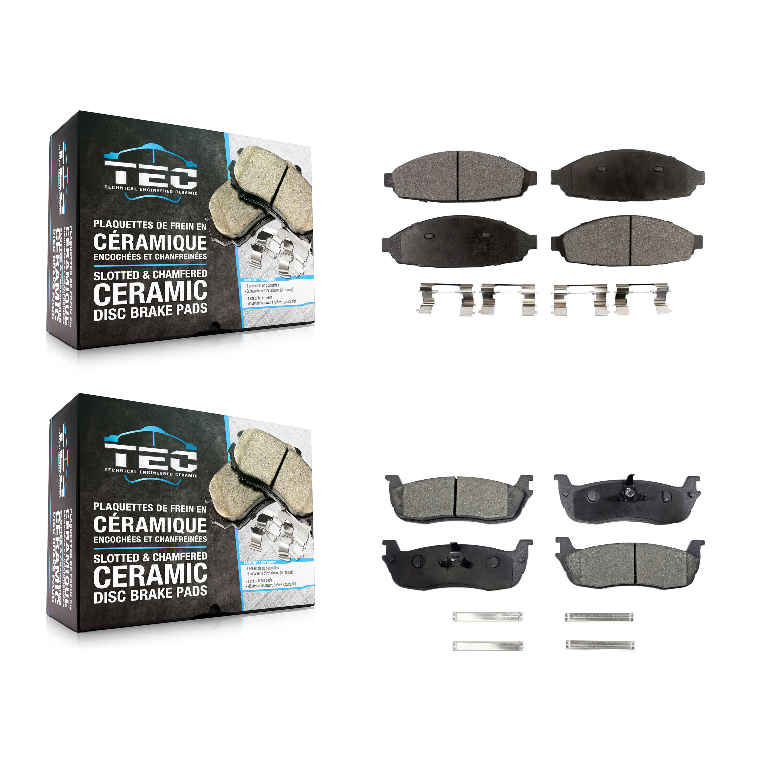 TEC - KTC-100488 - Front and Rear Disc Brake Pad Kits