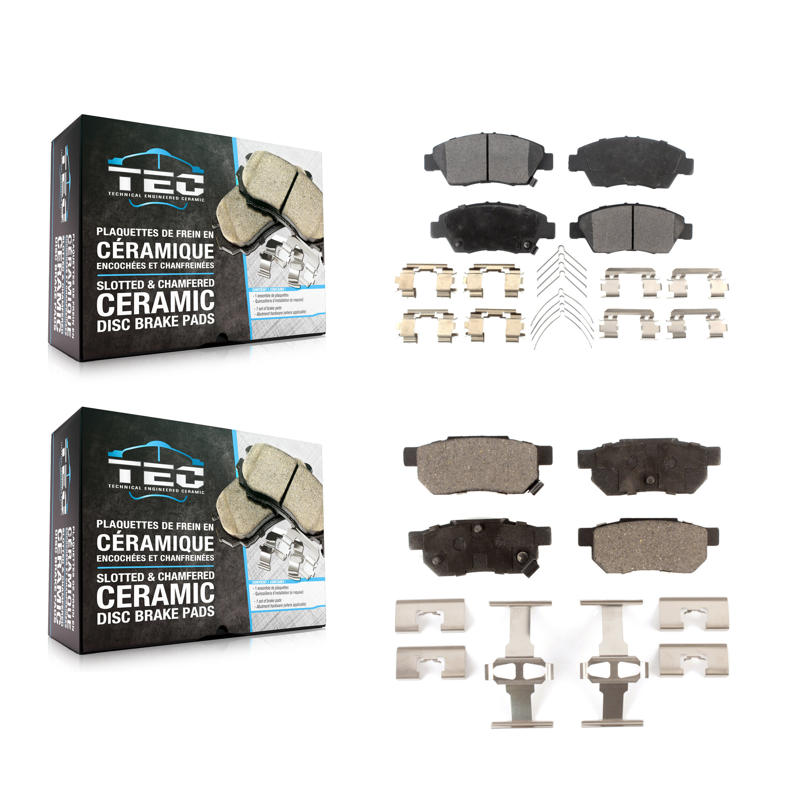 TEC - KTC-100495 - Front and Rear Disc Brake Pad Kits