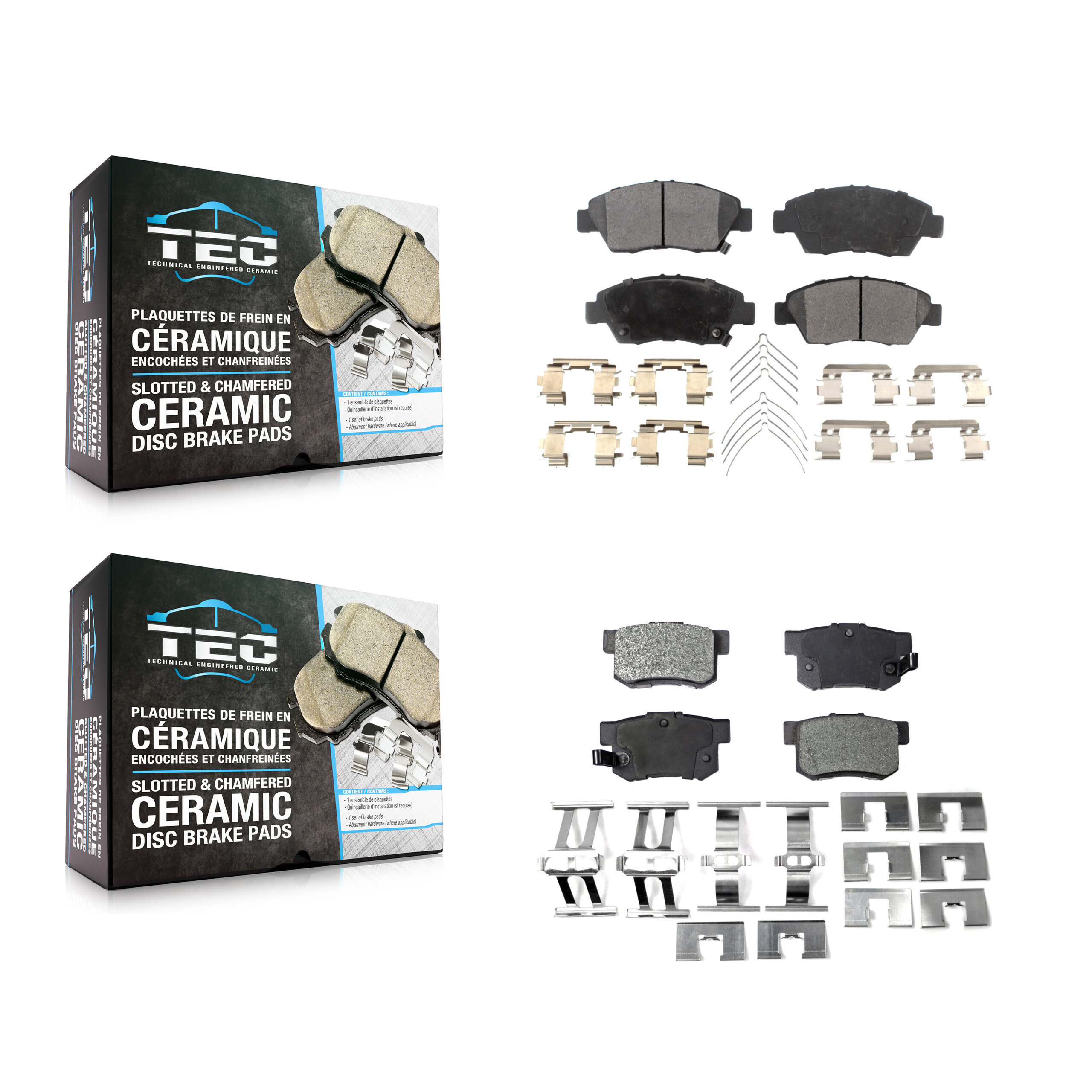 TEC - KTC-100496 - Front and Rear Disc Brake Pad Kits