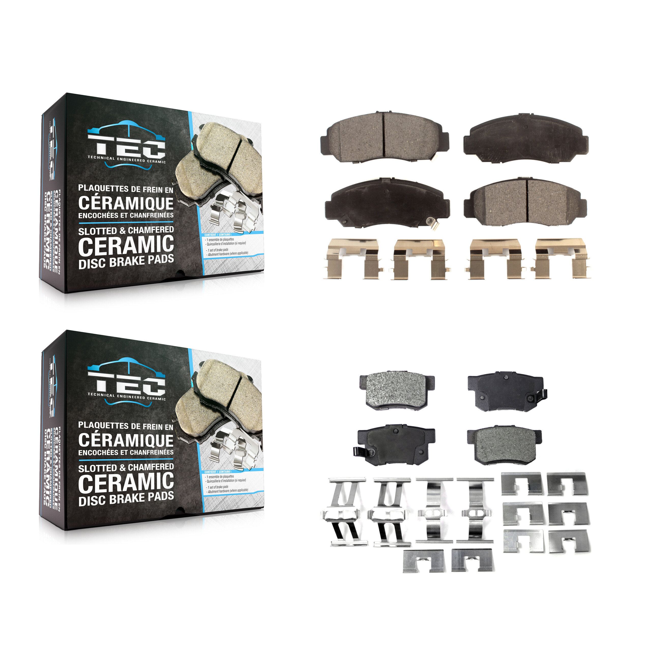 TEC - KTC-100499 - Front and Rear Disc Brake Pad Kits