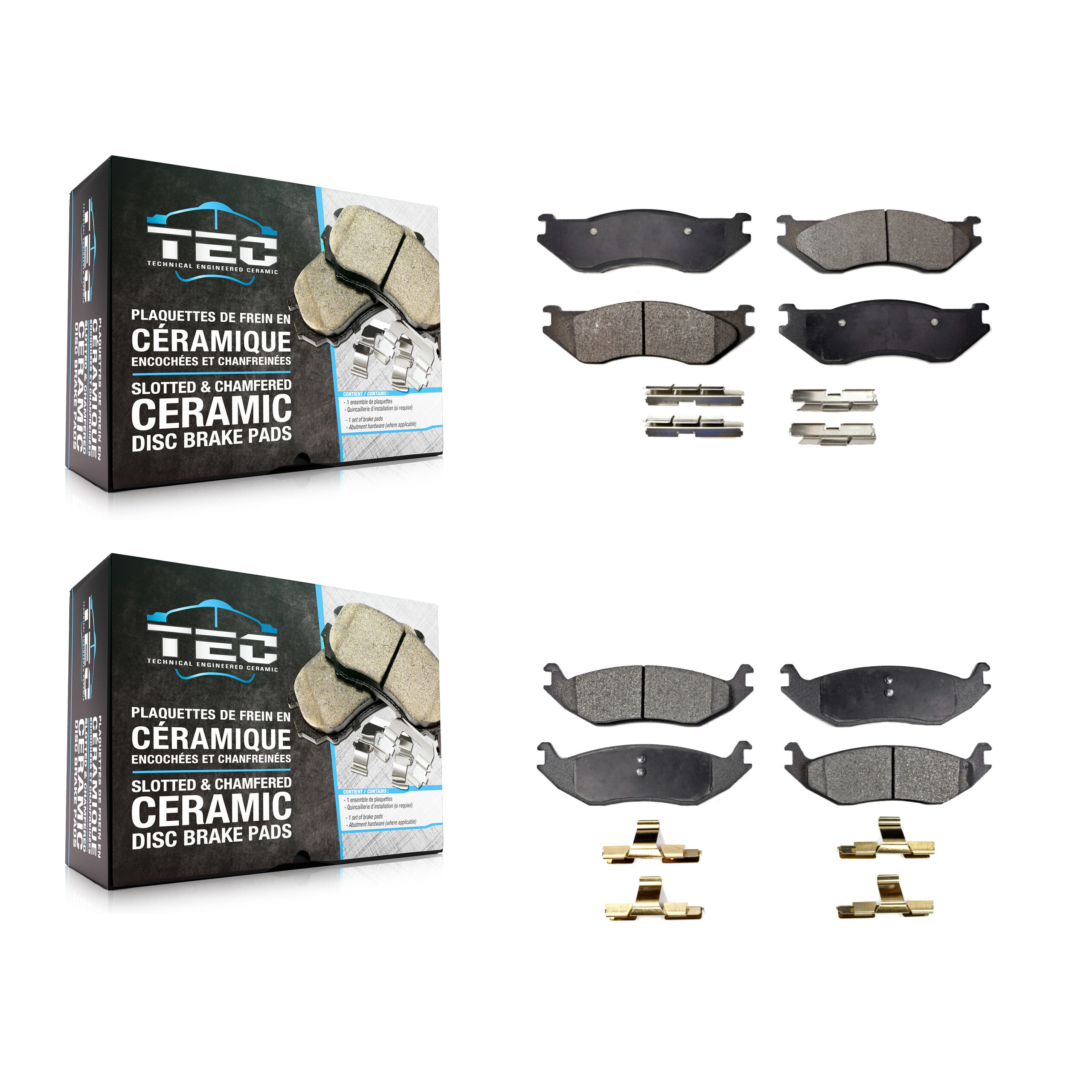 TEC - KTC-100503 - Front and Rear Disc Brake Pad Kits
