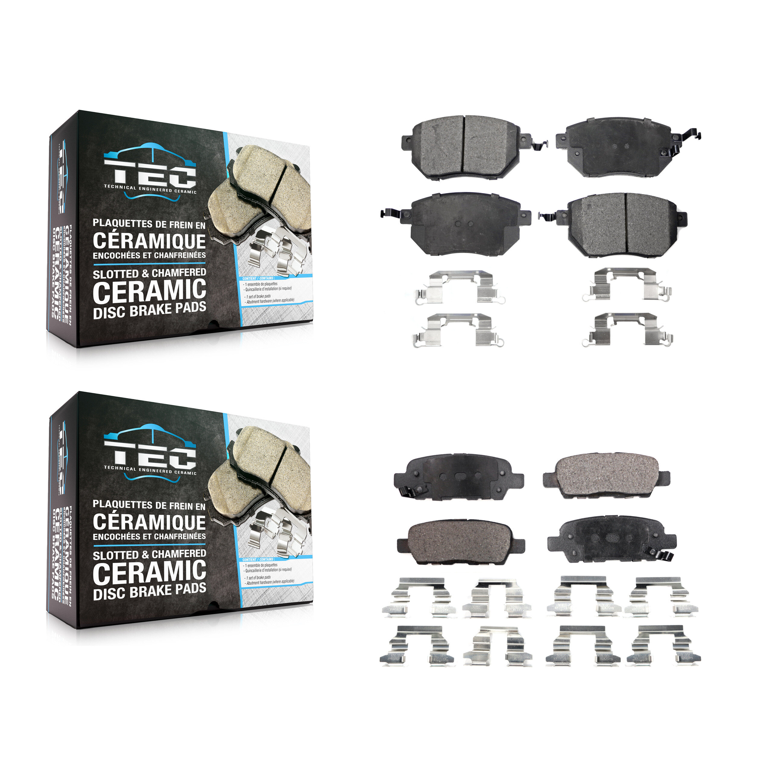 TEC - KTC-100504 - Front and Rear Disc Brake Pad Kits