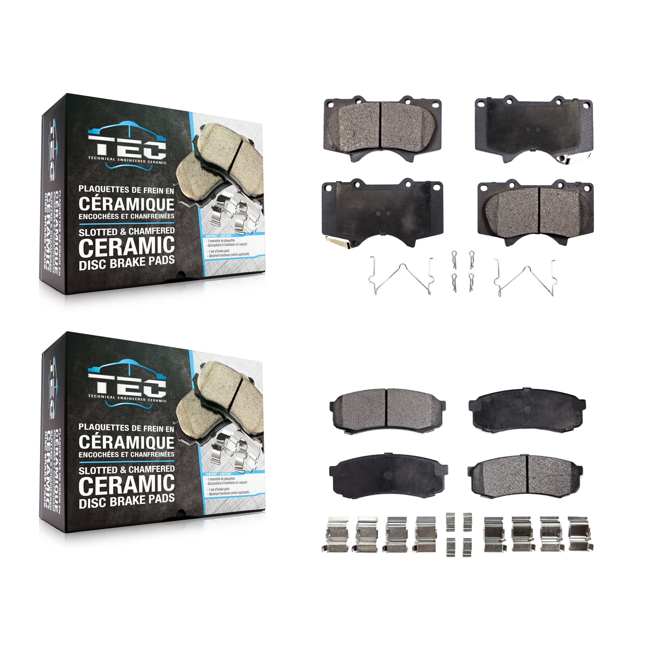 TEC - KTC-100507 - Front and Rear Disc Brake Pad Kits