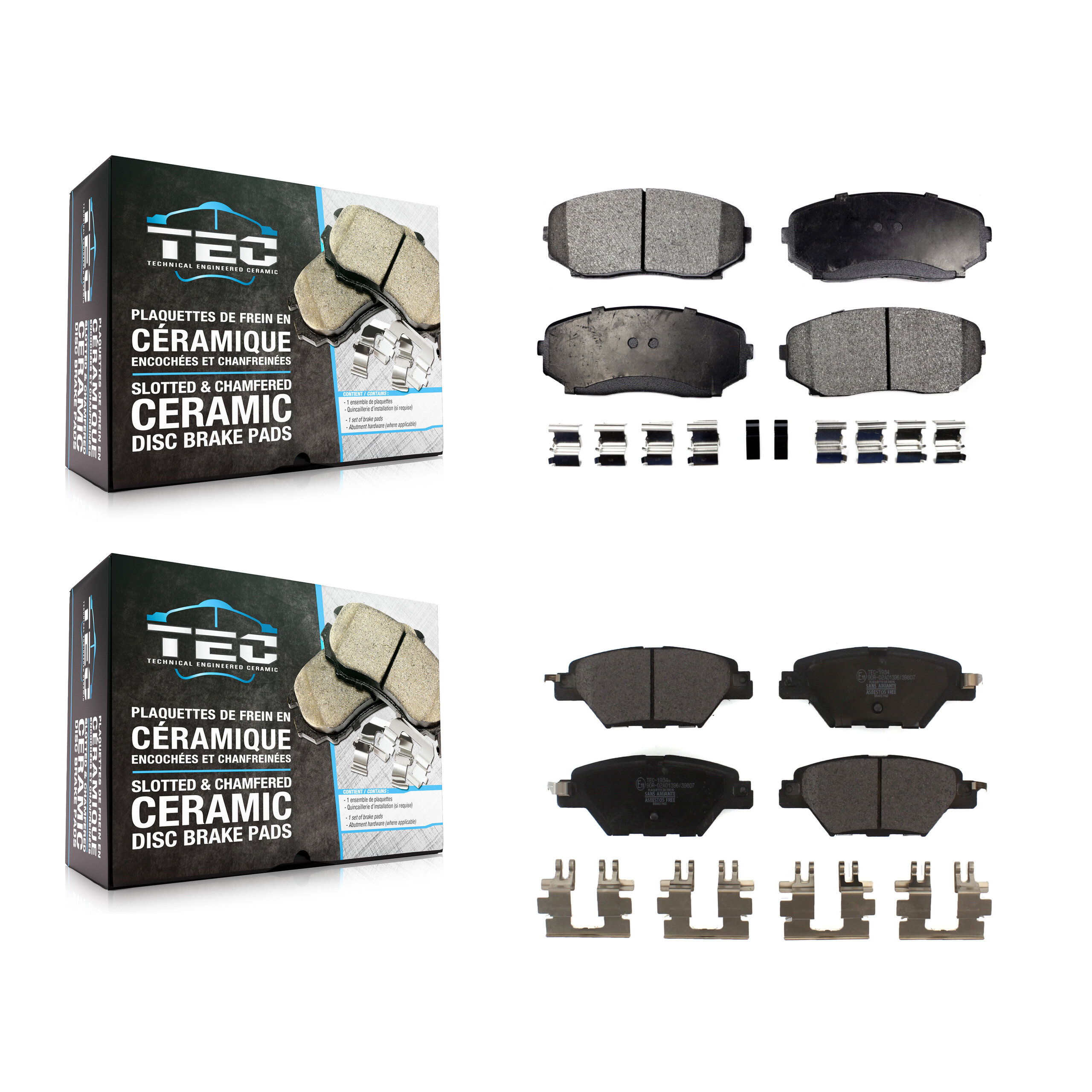 TEC - KTC-100510 - Front and Rear Disc Brake Pad Kits