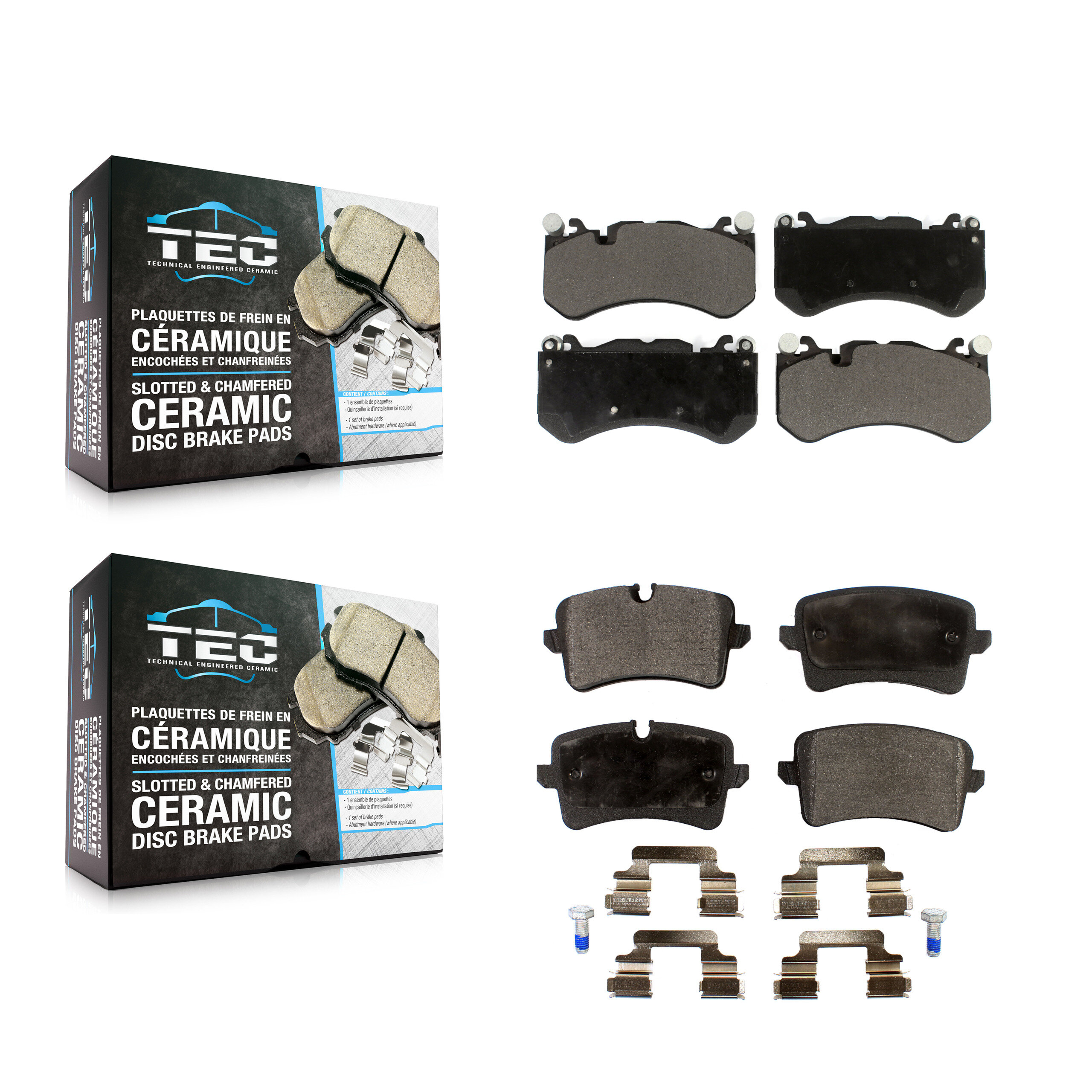 TEC - KTC-100512 - Front and Rear Disc Brake Pad Kits