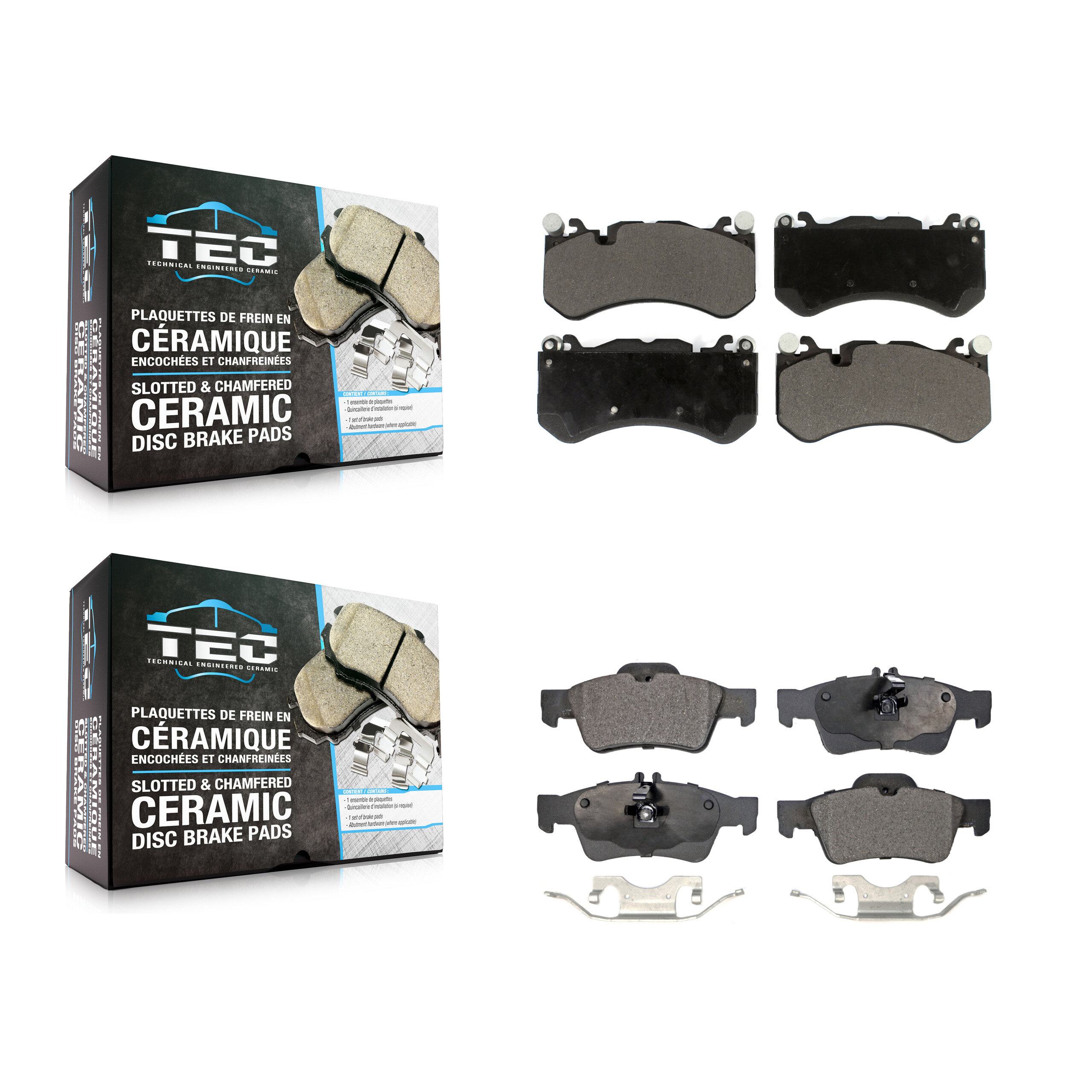 TEC - KTC-100513 - Front and Rear Disc Brake Pad Kits