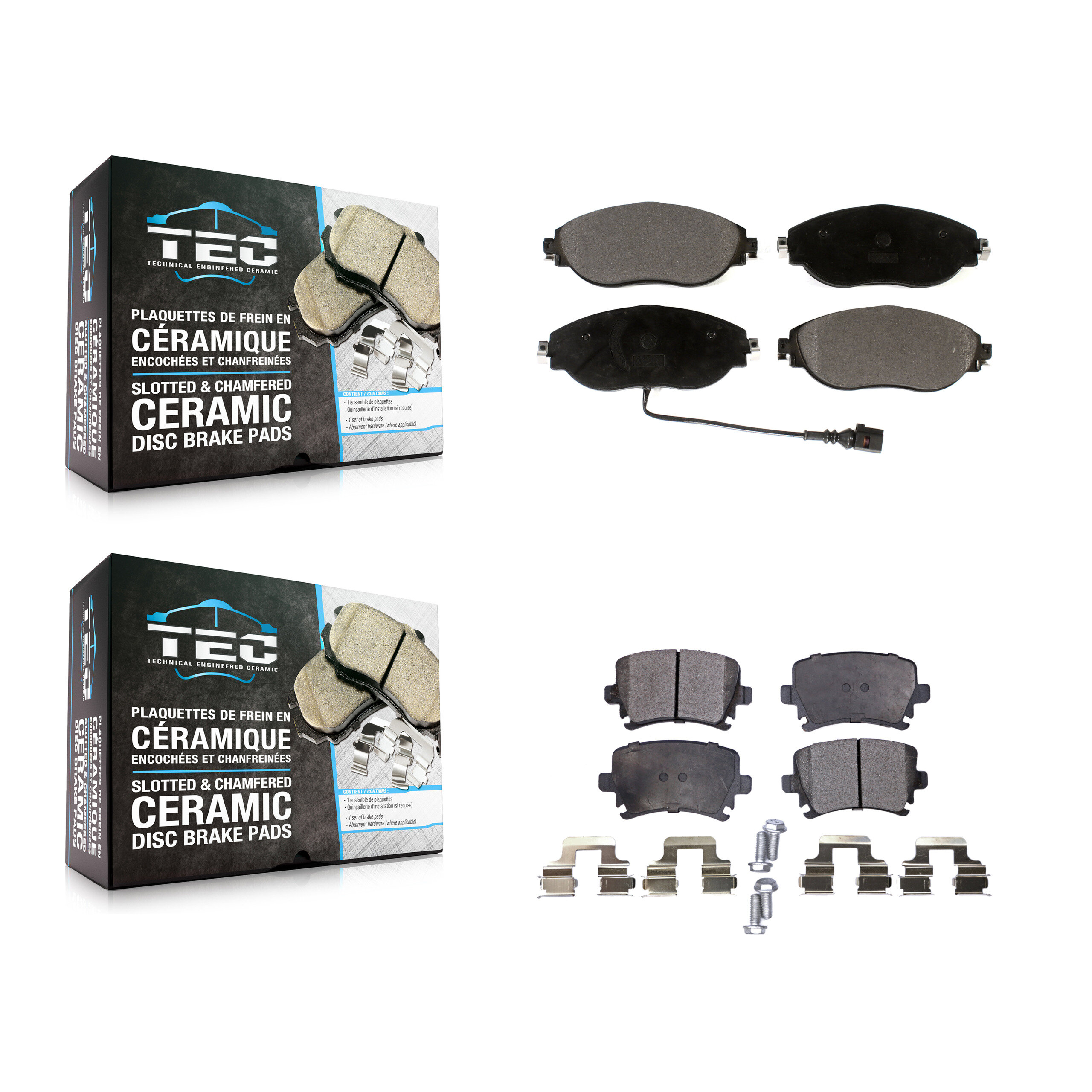 TEC - KTC-100519 - Front and Rear Disc Brake Pad Kits