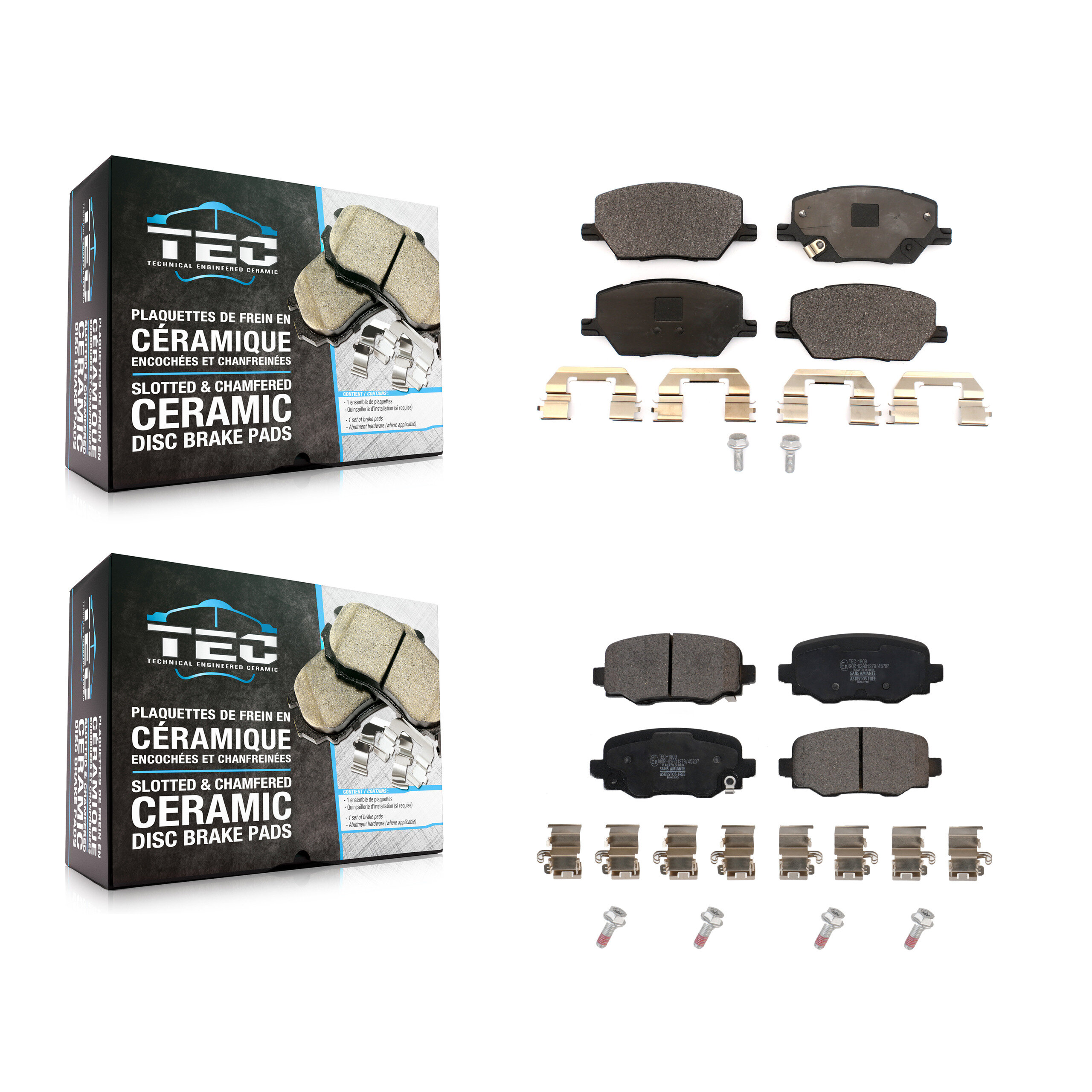 TEC - KTC-100533 - Front and Rear Disc Brake Pad Kits
