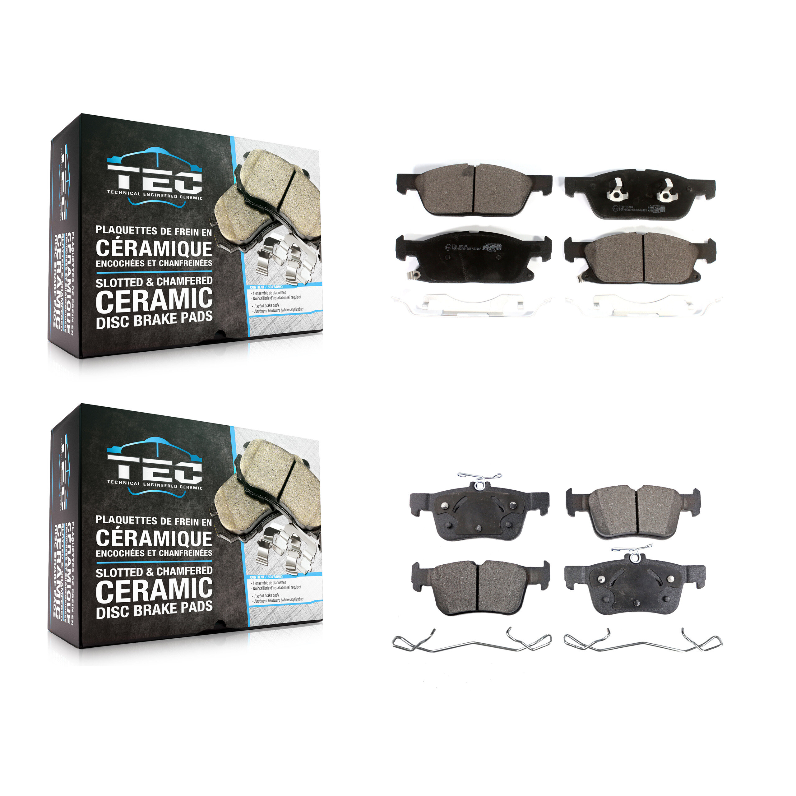 TEC - KTC-100535 - Front and Rear Disc Brake Pad Kits