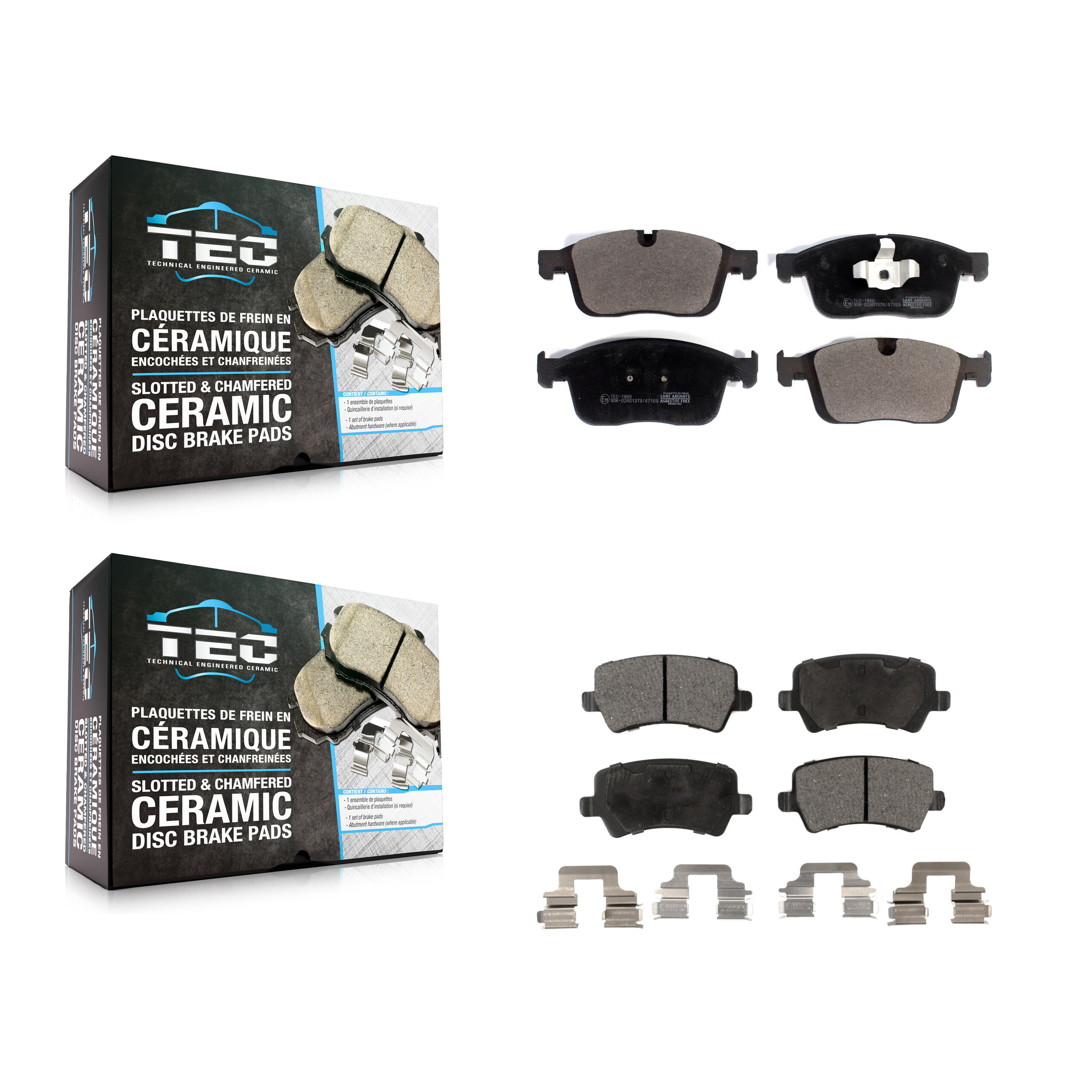 TEC - KTC-100538 - Front and Rear Disc Brake Pad Kits