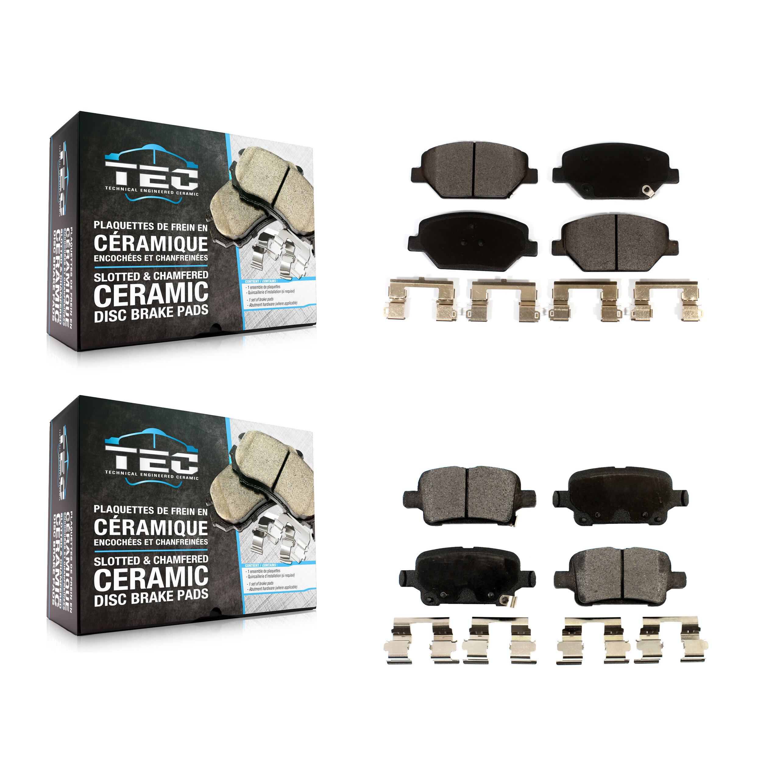 TEC - KTC-100539 - Front and Rear Disc Brake Pad Kits