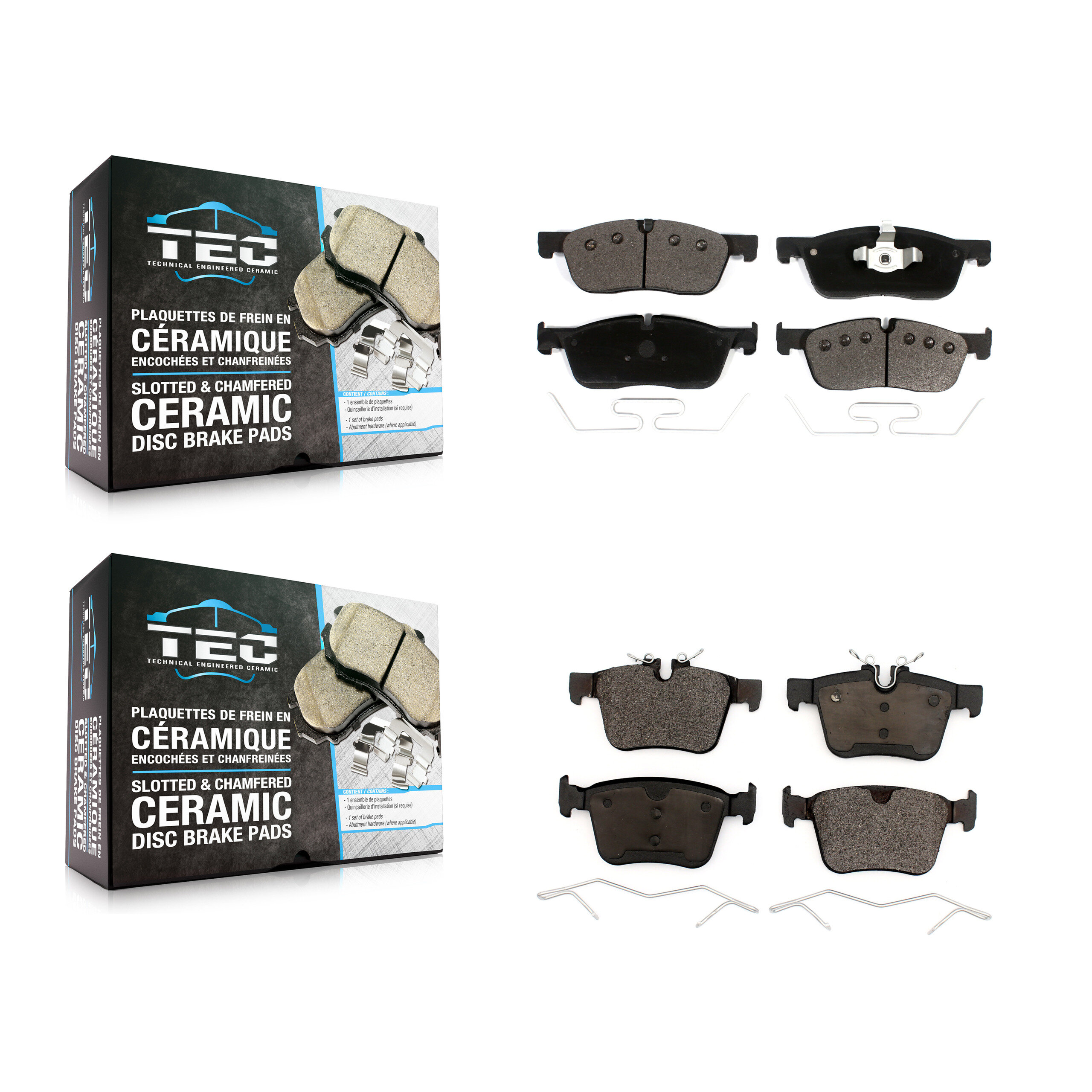 TEC - KTC-100555 - Front and Rear Disc Brake Pad Kits