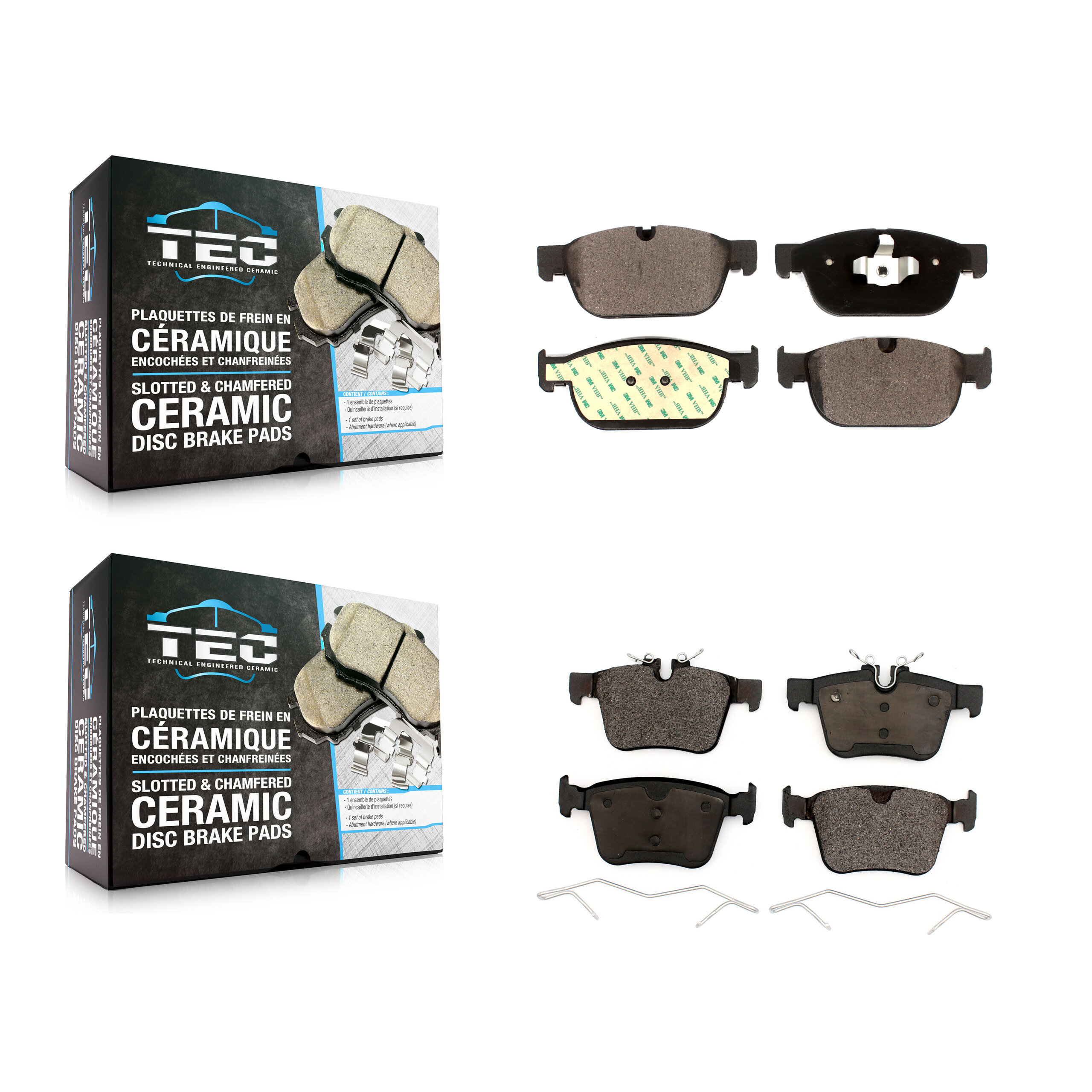 TEC - KTC-100556 - Front and Rear Disc Brake Pad Kits