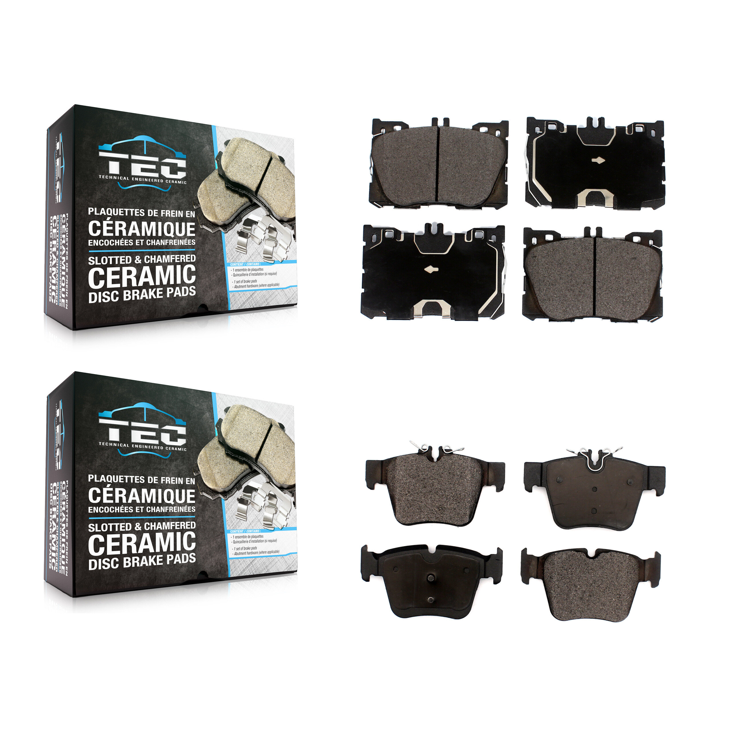 TEC - KTC-100558 - Front and Rear Disc Brake Pad Kits