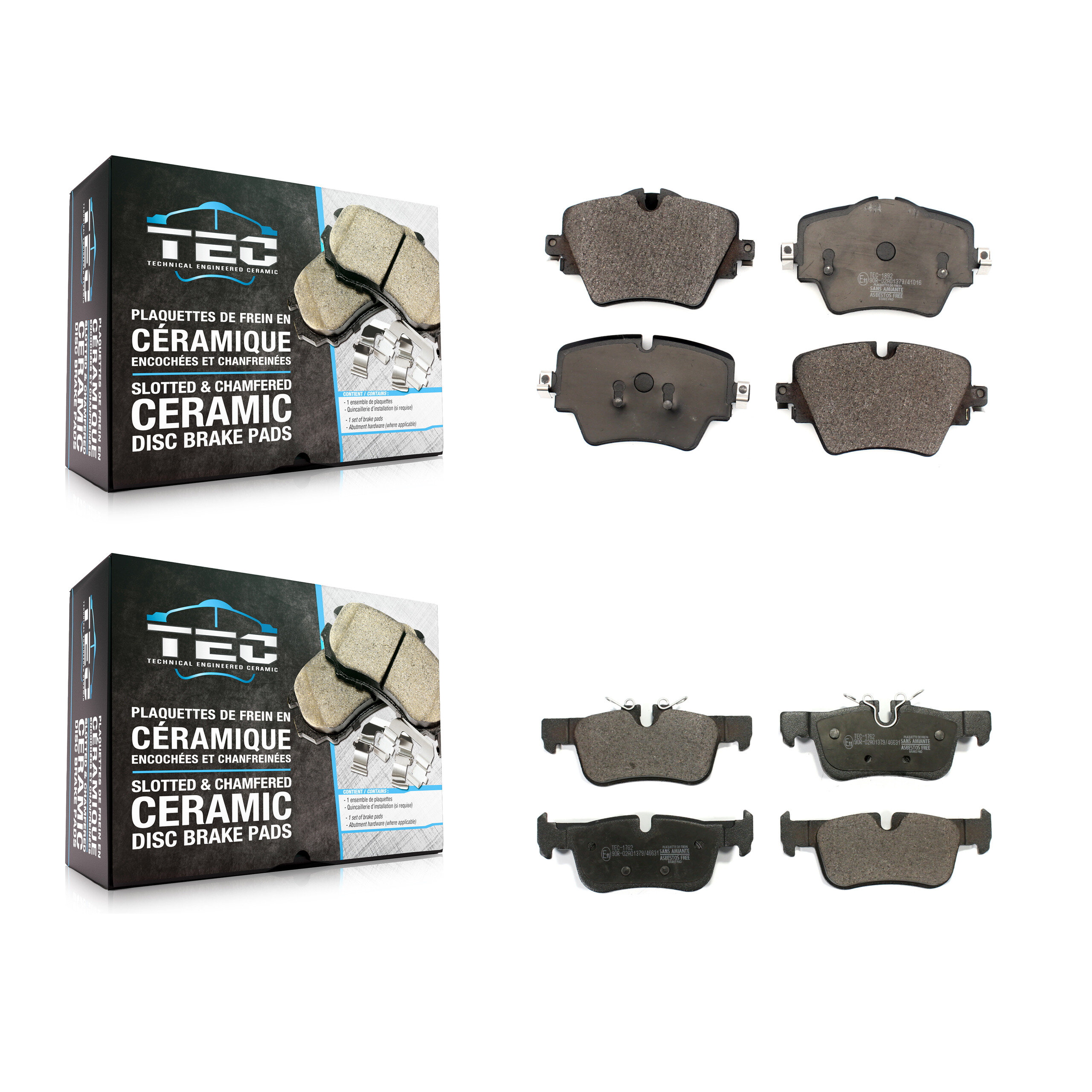 TEC - KTC-100560 - Front and Rear Disc Brake Pad Kits
