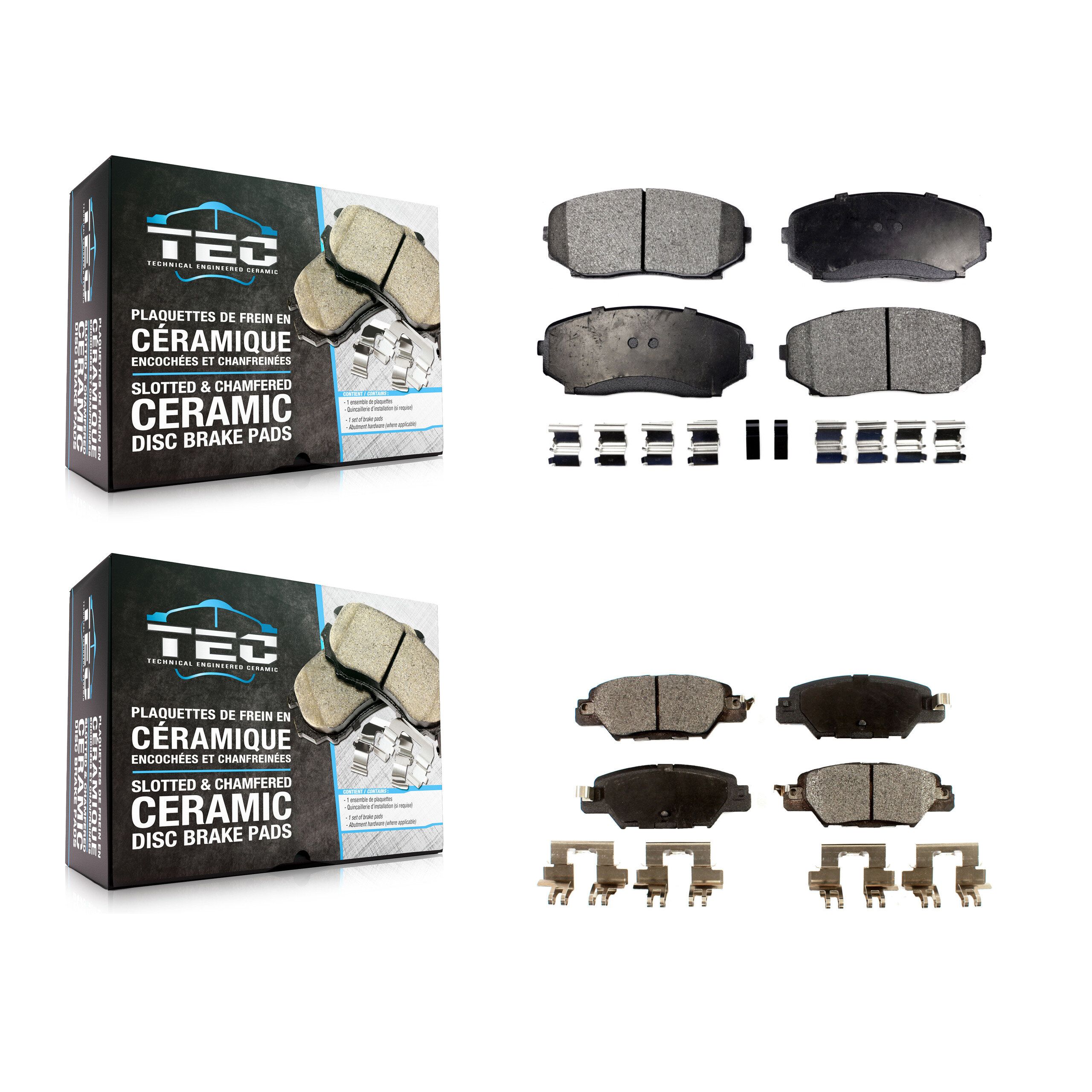 TEC - KTC-100563 - Front and Rear Disc Brake Pad Kits