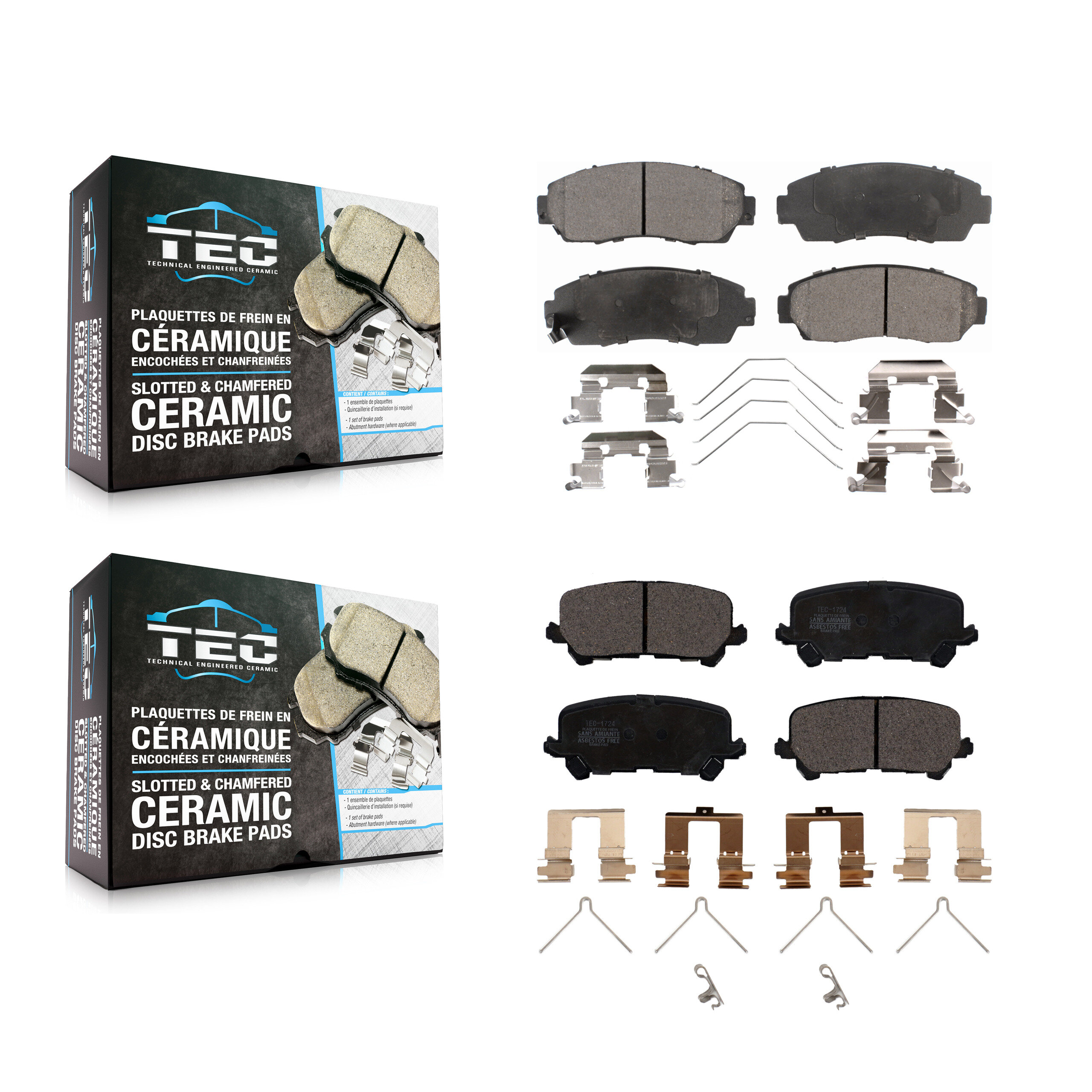 TEC - KTC-100566 - Front and Rear Disc Brake Pad Kits