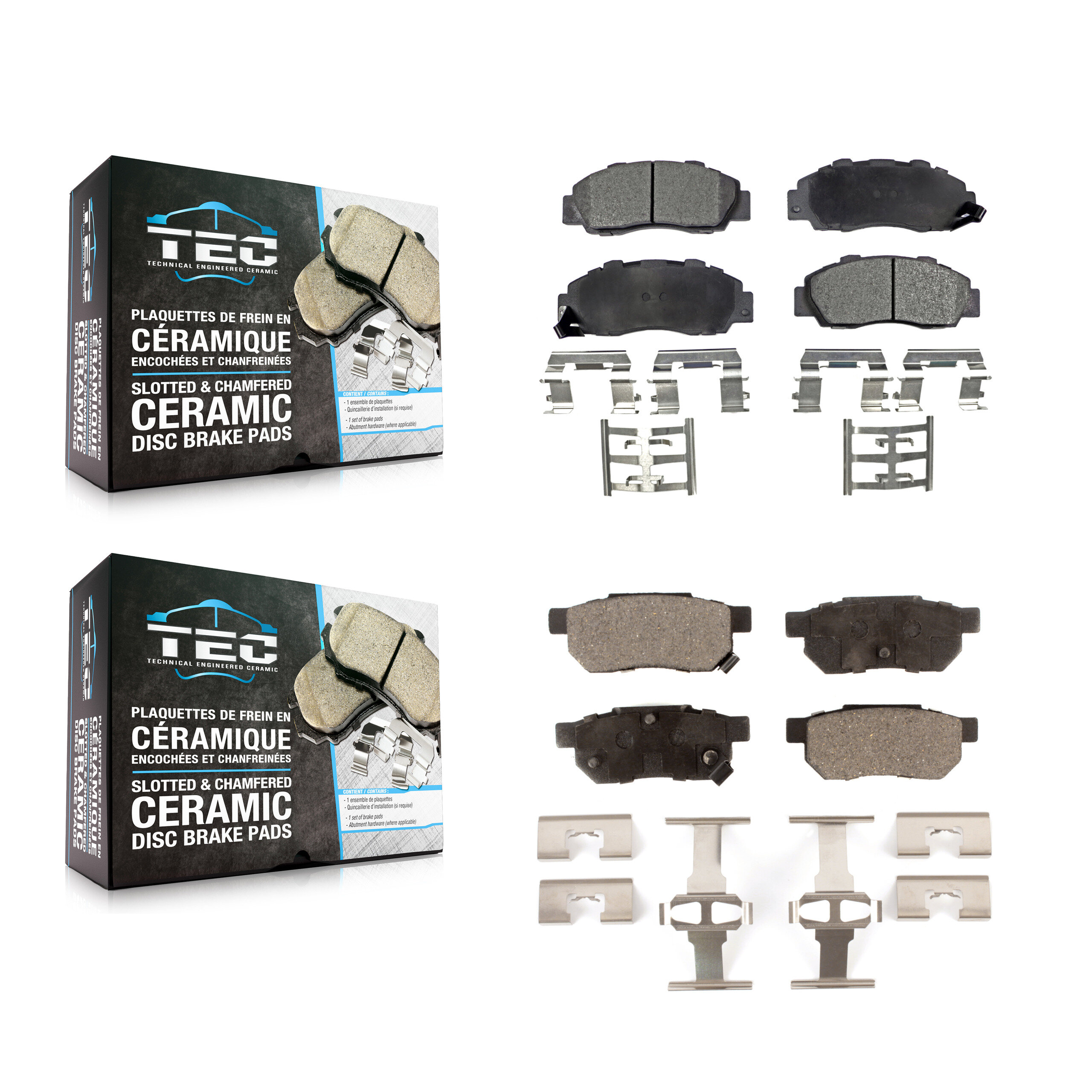 TEC - KTC-100570 - Front and Rear Disc Brake Pad Kits