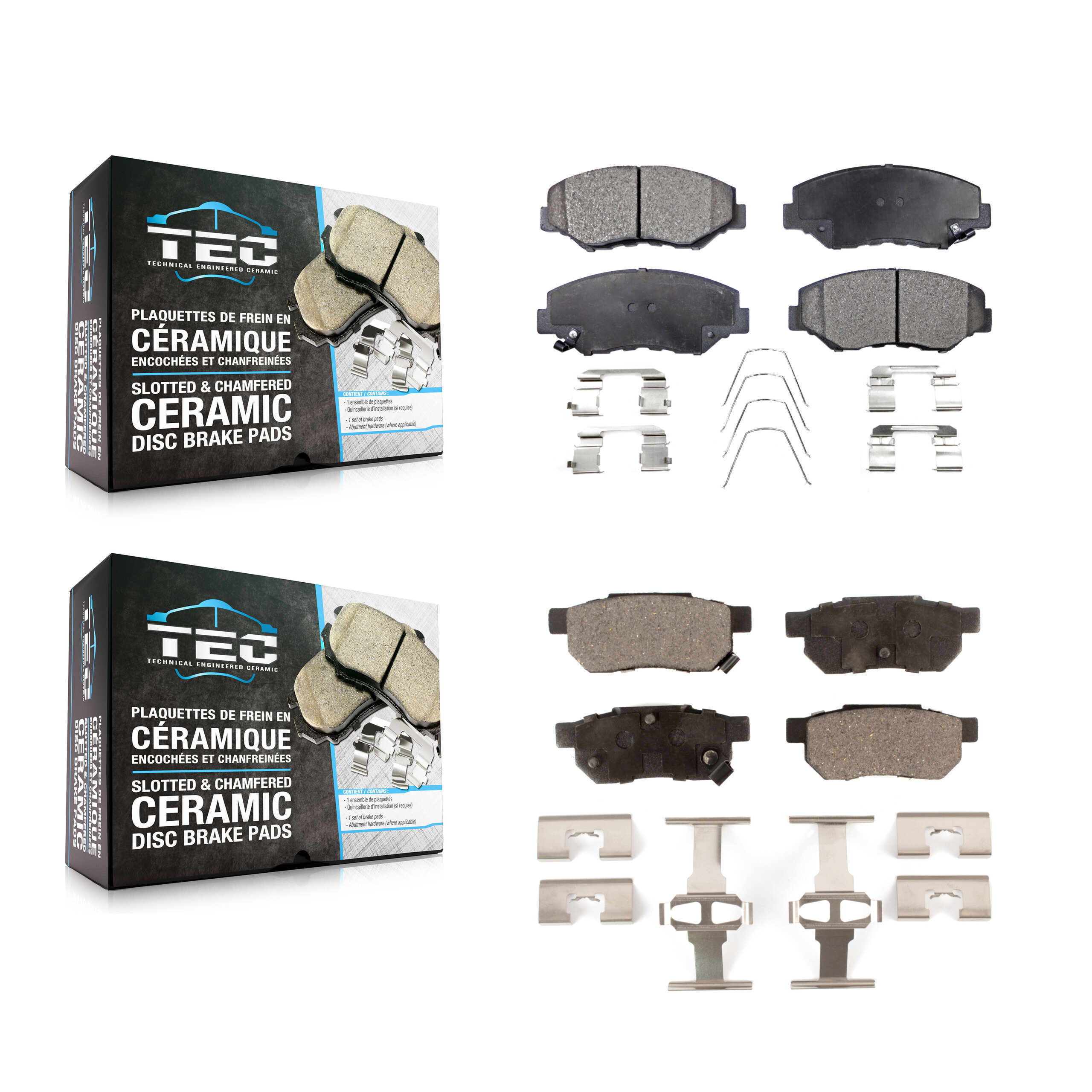 TEC - KTC-100571 - Front and Rear Disc Brake Pad Kits
