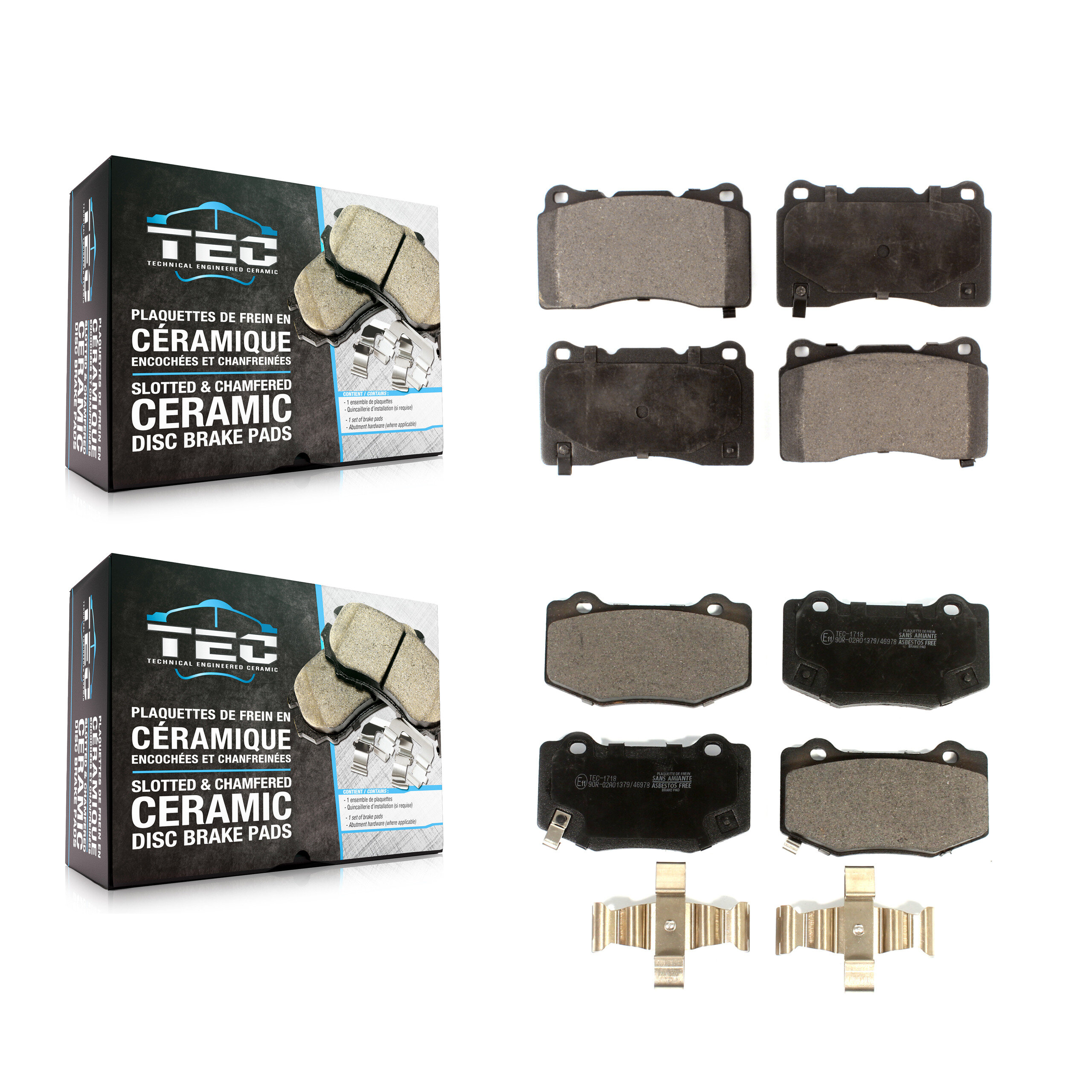 TEC - KTC-100573 - Front and Rear Disc Brake Pad Kits