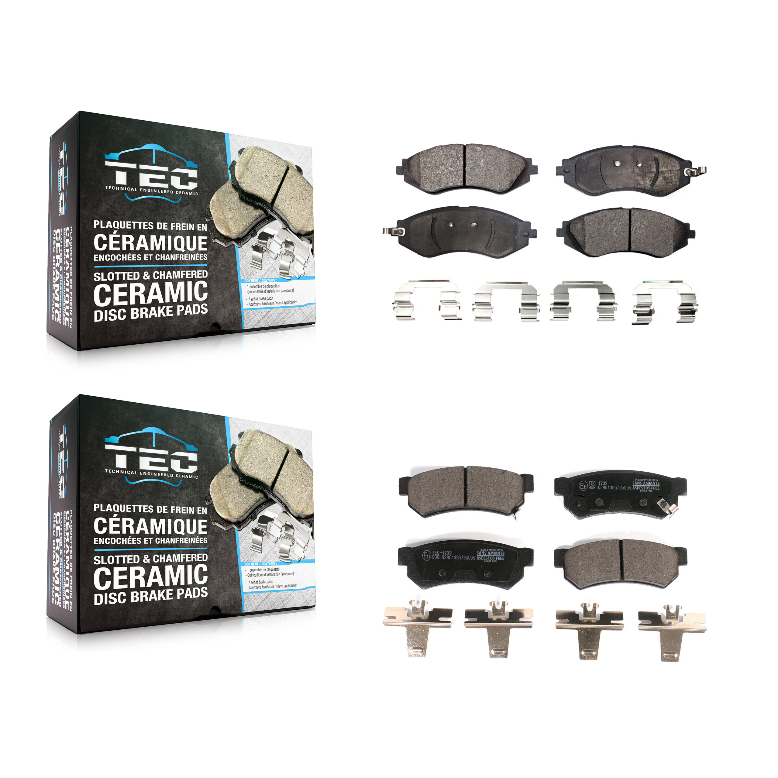 TEC - KTC-100574 - Front and Rear Disc Brake Pad Kits